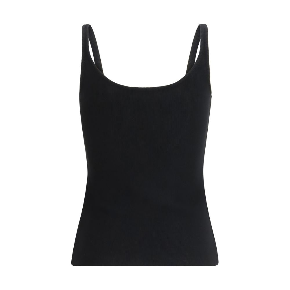 Off-White Black Cotton Sleeveles T-Shirt Off-White