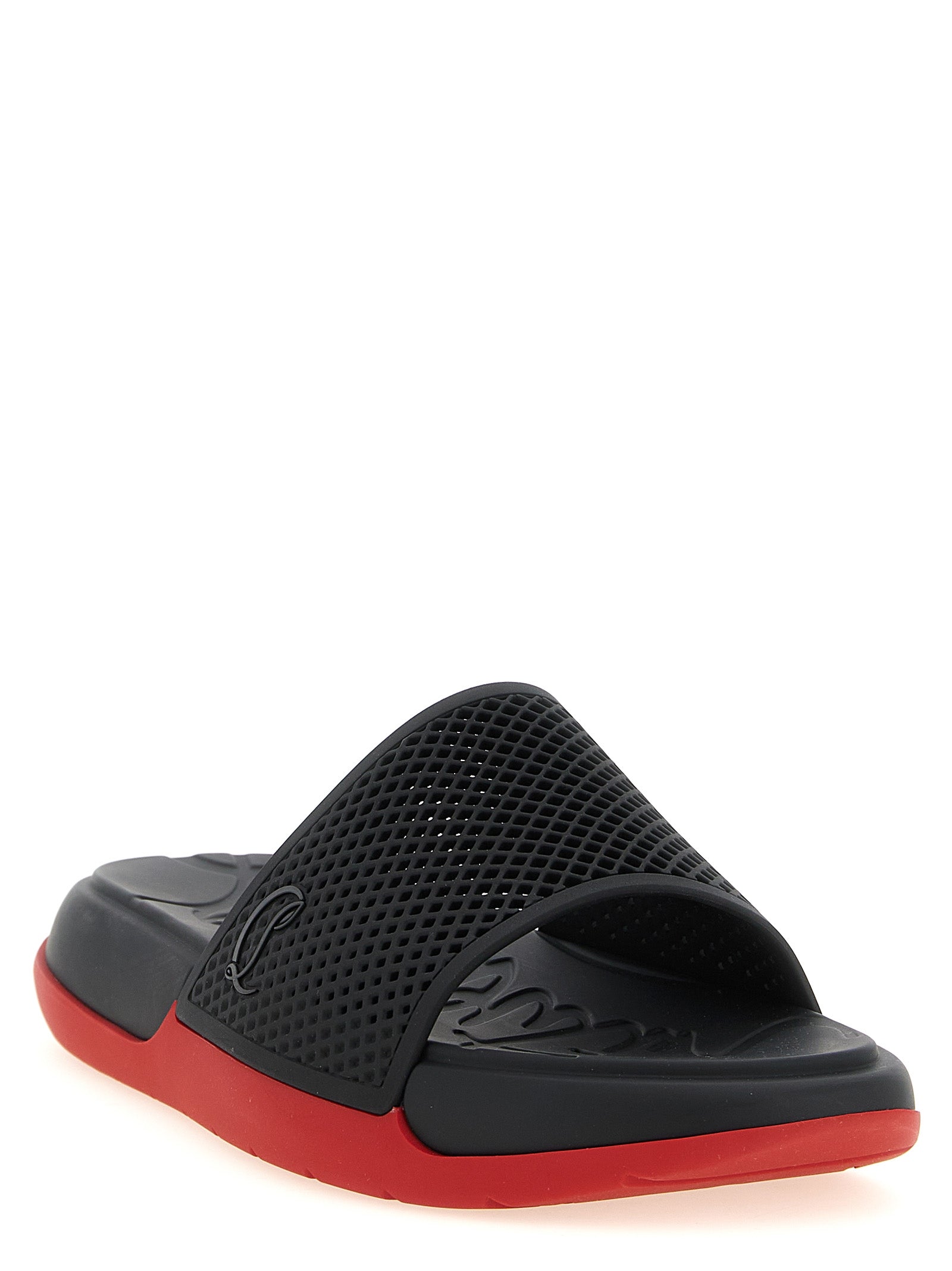 Christian Louboutin Black Polyethylene Slides Christian Louboutin