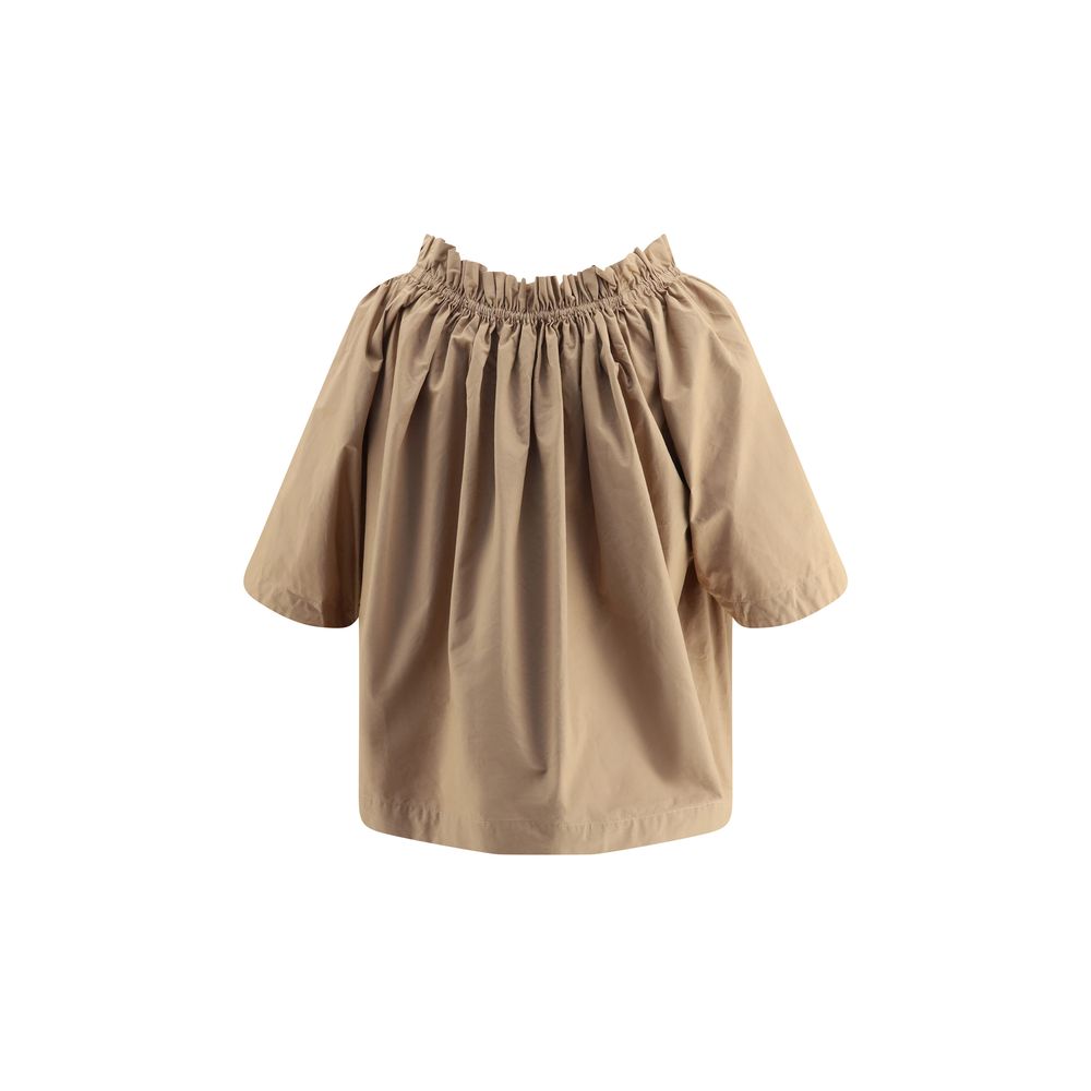 Saint Laurent Beige Cotton Shortsleeve Shirt Saint Laurent