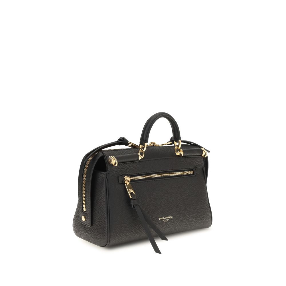 Dolce & Gabbana Black Calf Leather Bos Taurus Handbag Dolce & Gabbana