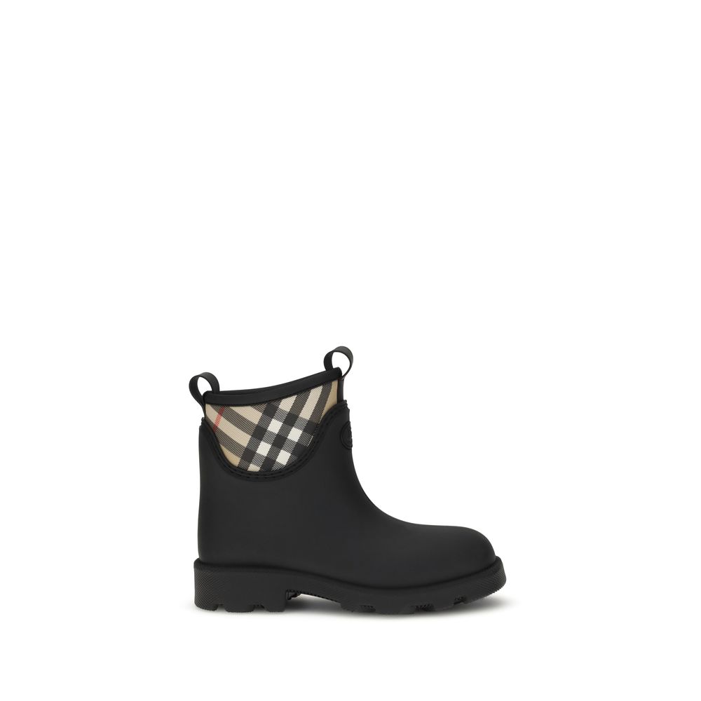 Burberry Black Rubber Ankle Boots Burberry