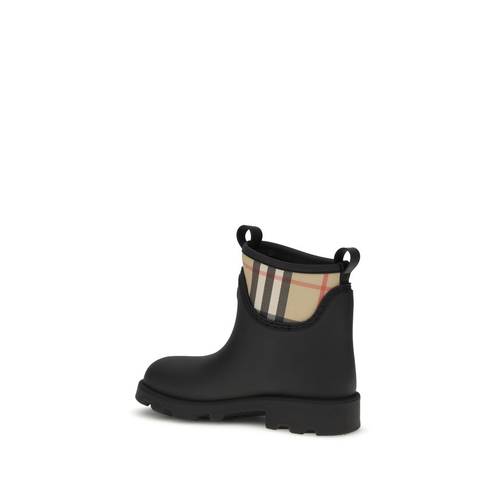 Burberry Black Rubber Ankle Boots Burberry