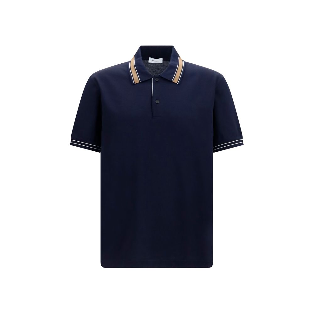 Ferragamo Blue Cotton Polo Shirt Ferragamo