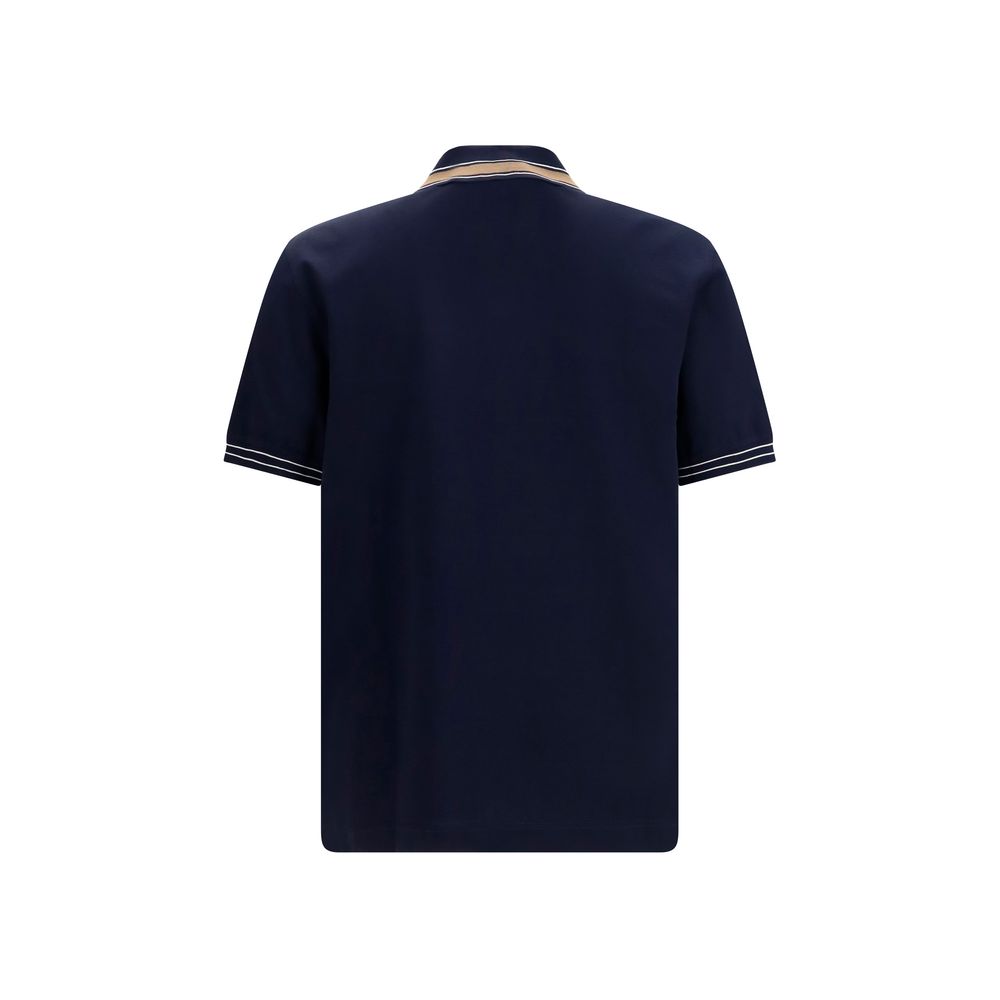 Ferragamo Blue Cotton Polo Shirt Ferragamo