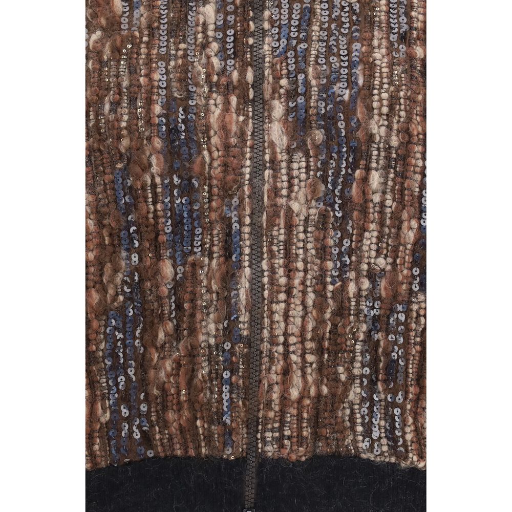 Brunello Cucinelli Brown Mohair Full-Length Jacket Brunello Cucinelli