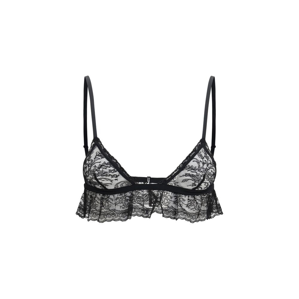 Dolce & Gabbana Black Cotton Bra Dolce & Gabbana
