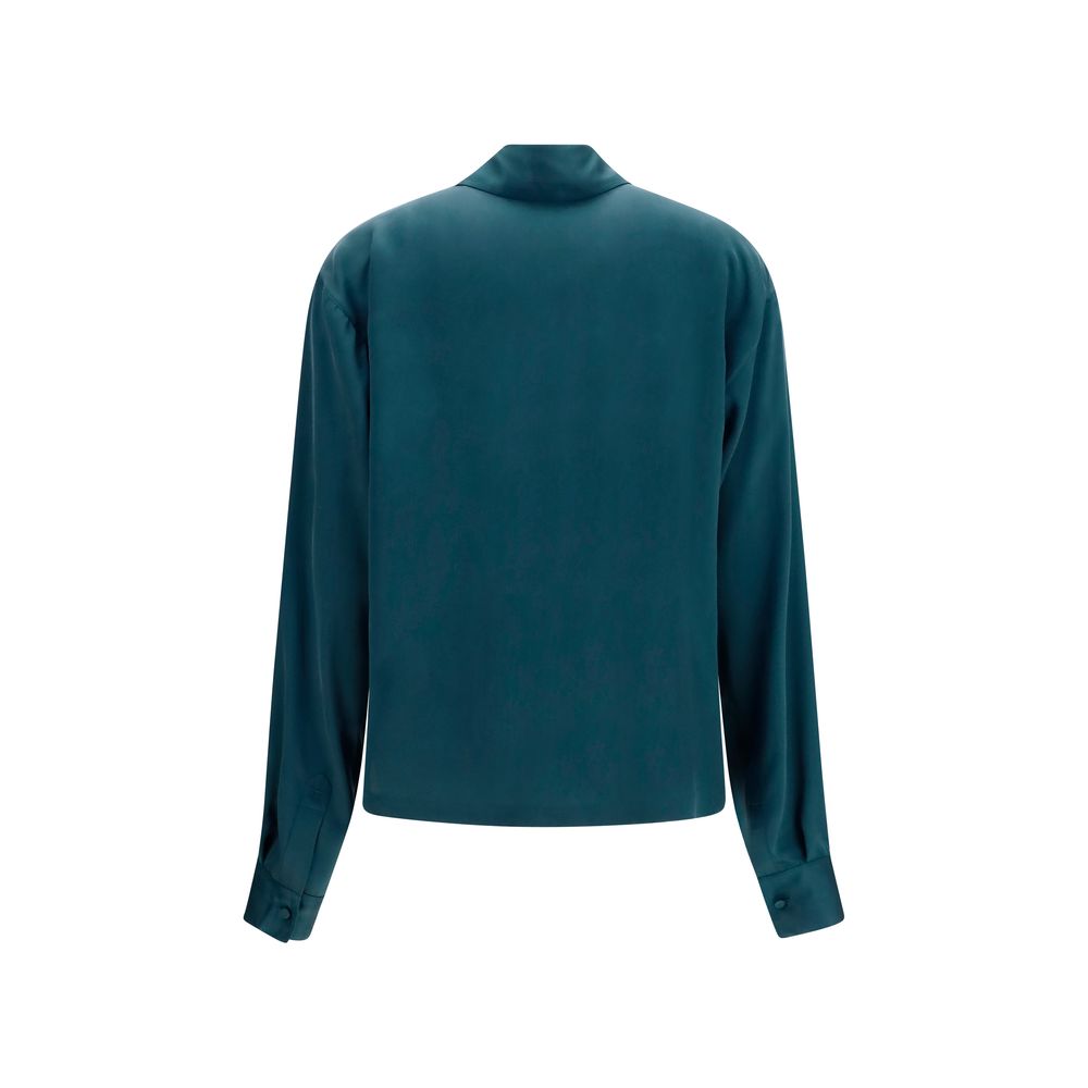 Tom Ford Blue Silk Shirt Tom Ford