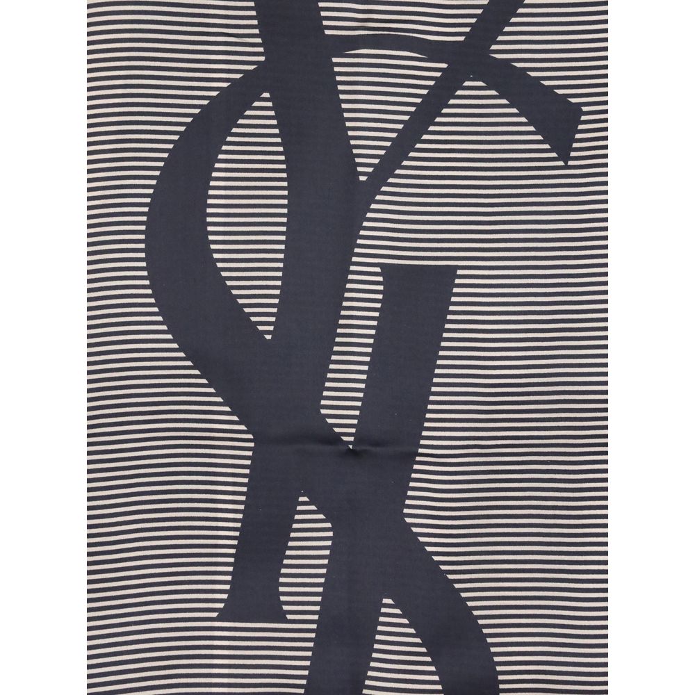 Saint Laurent Blue Silk Scarf Saint Laurent