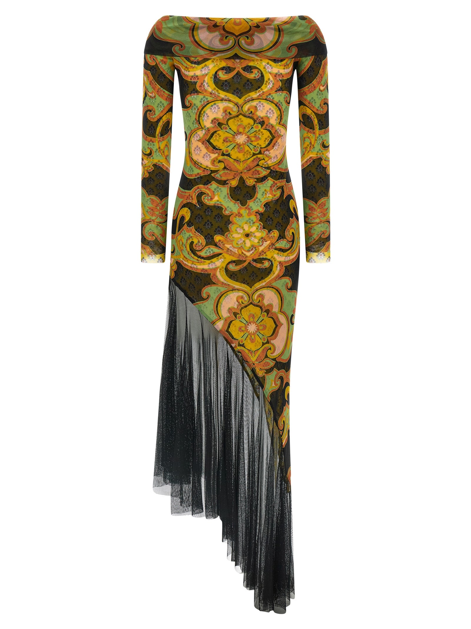 Etro Multicolor Viscose Midi Dress Etro