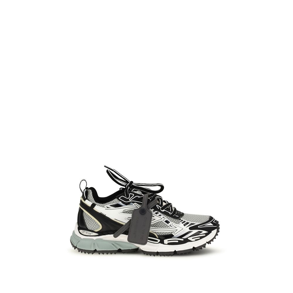 Off-White Gray Polyester Athletic Sneakers Off-White