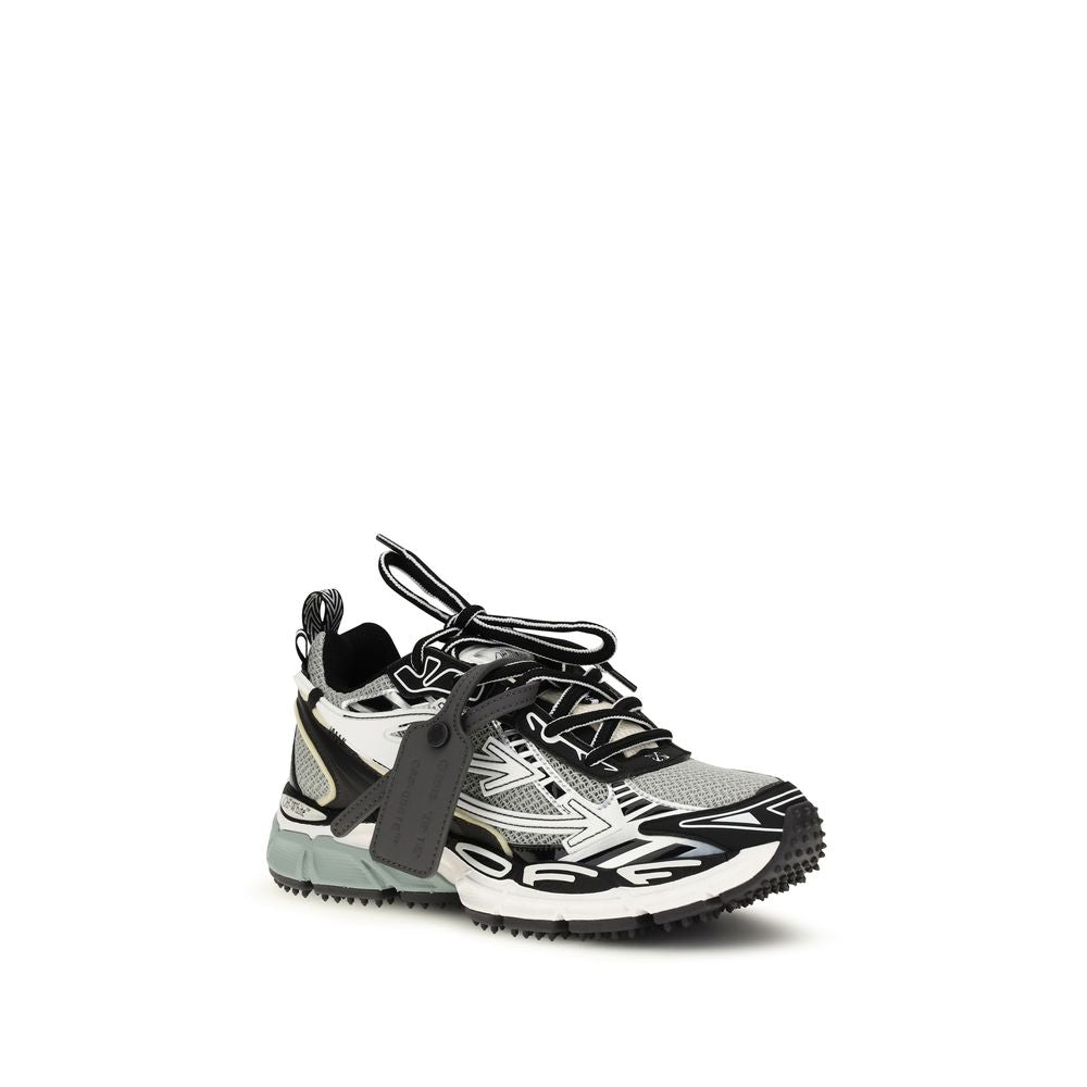 Off-White Gray Polyester Athletic Sneakers Off-White