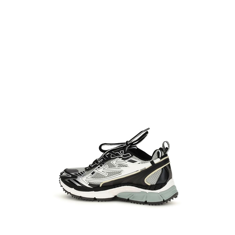 Off-White Gray Polyester Athletic Sneakers Off-White