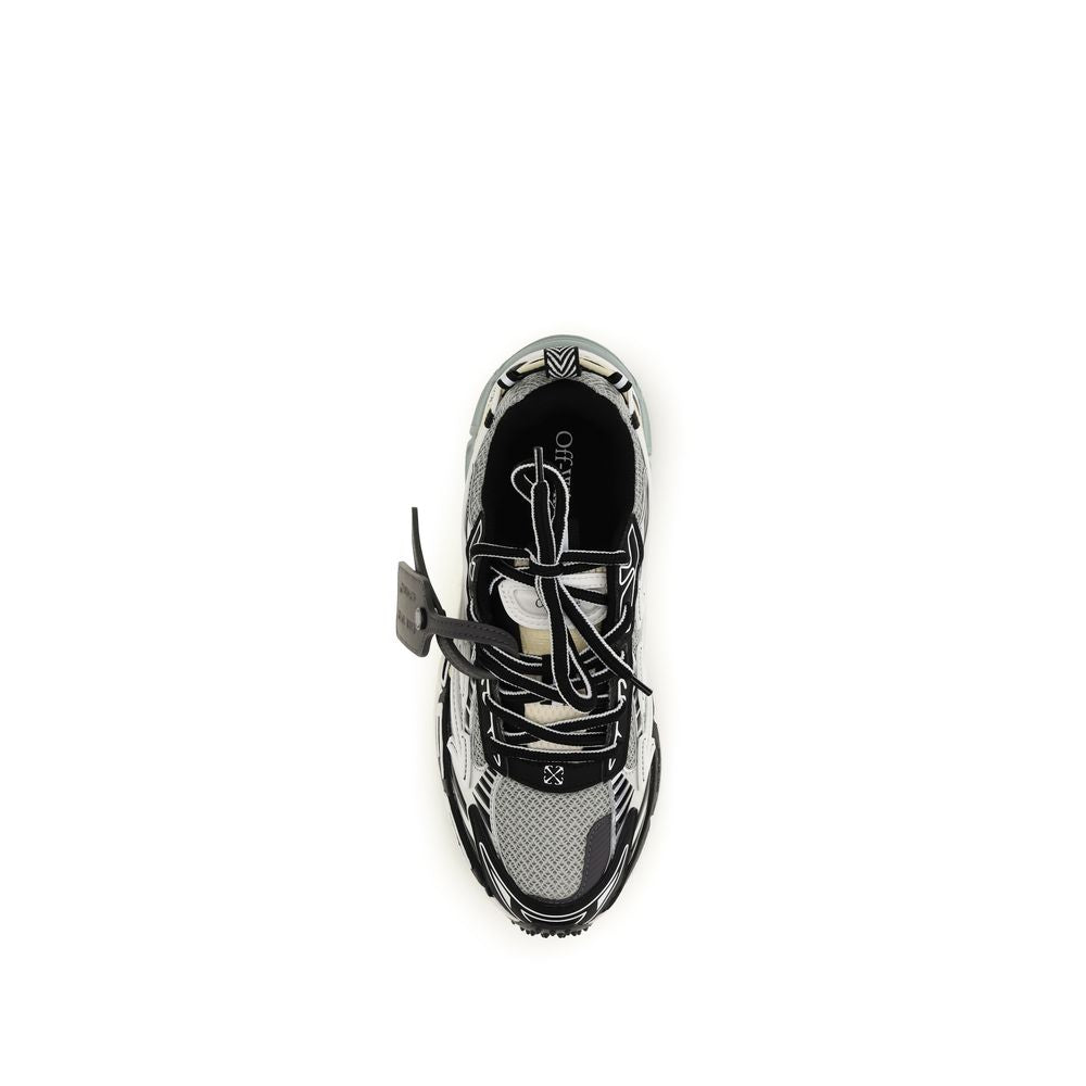 Off-White Gray Polyester Athletic Sneakers Off-White