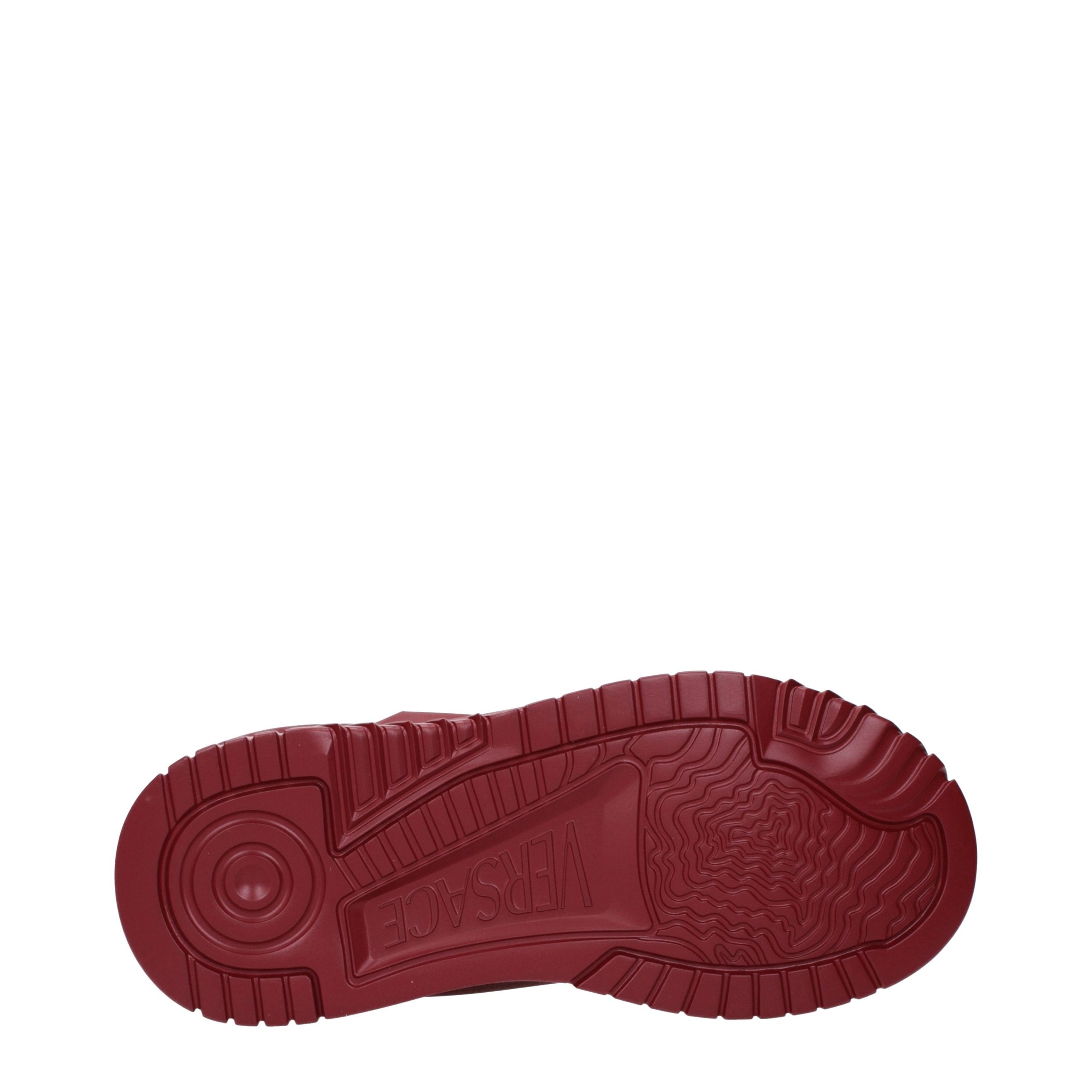 Versace Red Leather Chunky Sneakers Versace