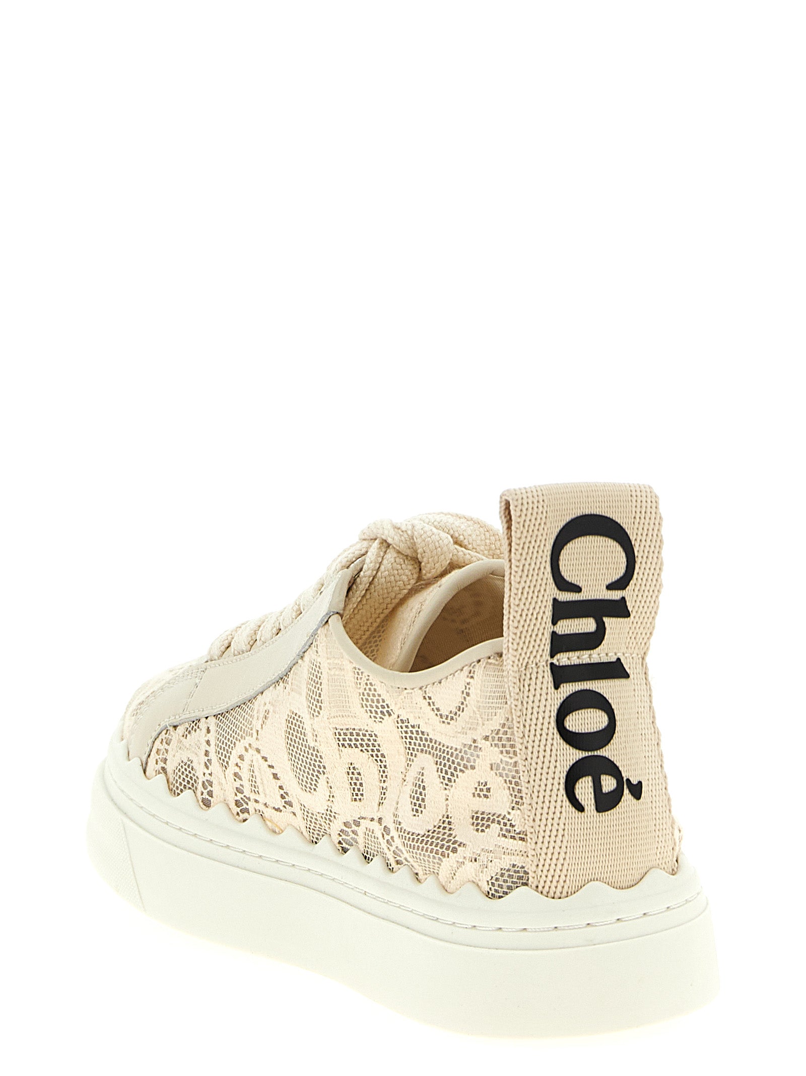 Chloé Beige Polyamide Low Top Sneakers Chloé