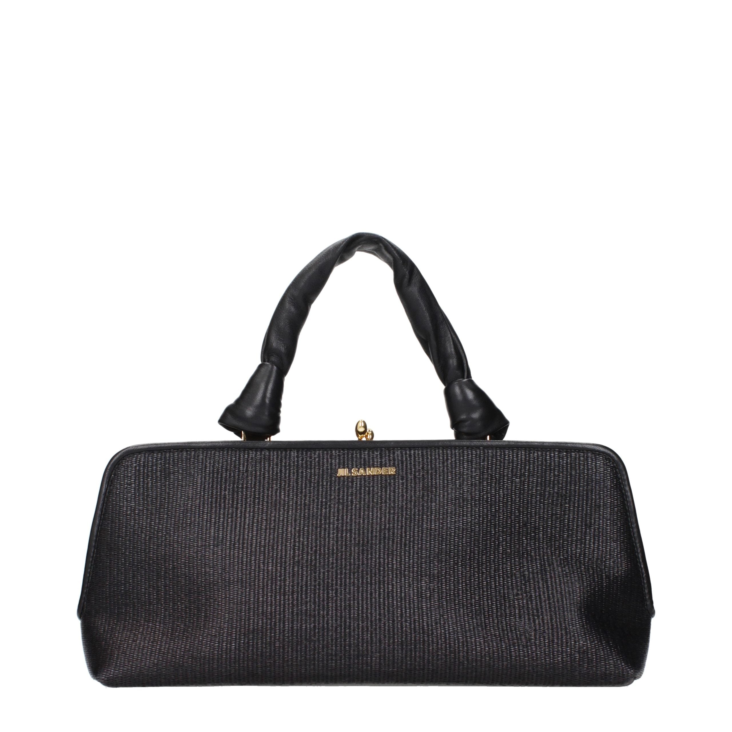 Jil Sander Black Raffia Handbag Jil Sander
