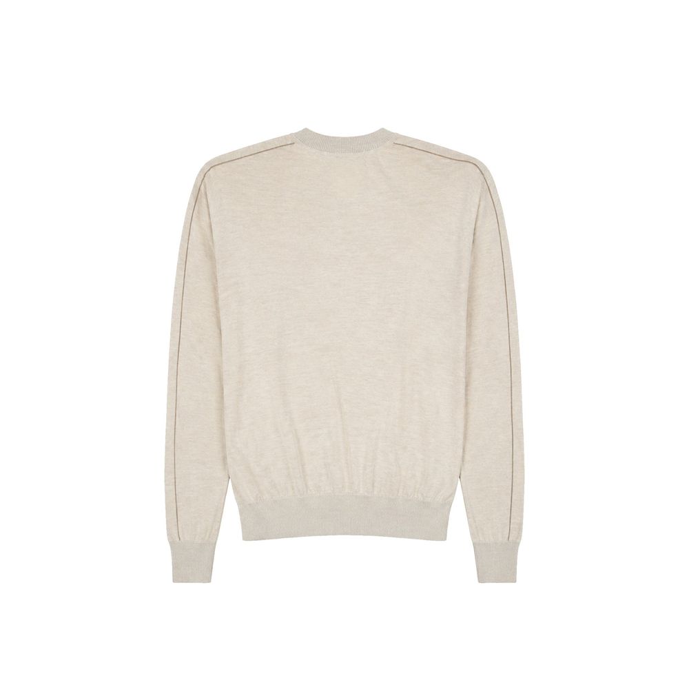 Brunello Cucinelli Beige Cashmere Sweatshirt Brunello Cucinelli