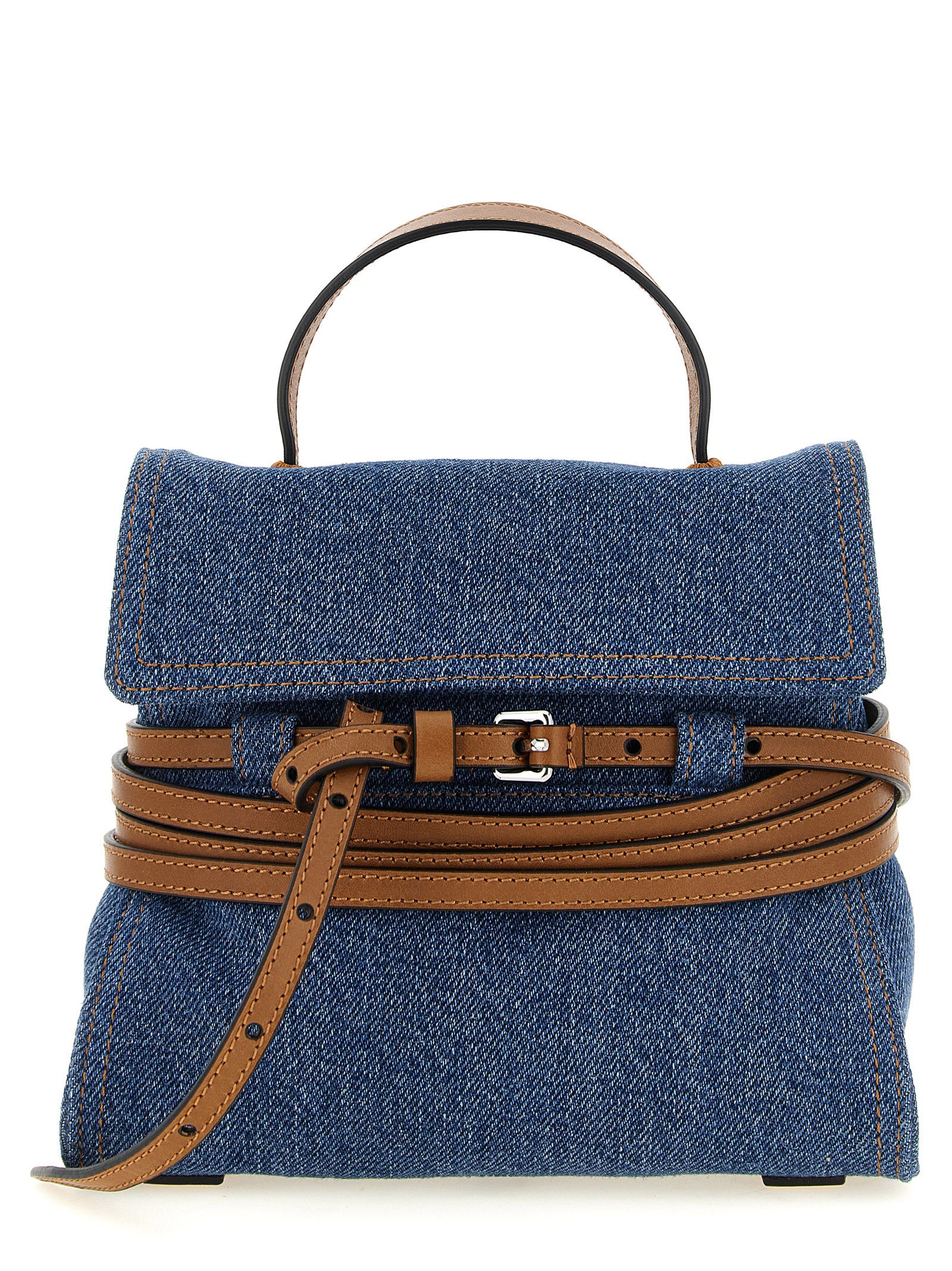 Moschino Blue Cotton Handbag Moschino