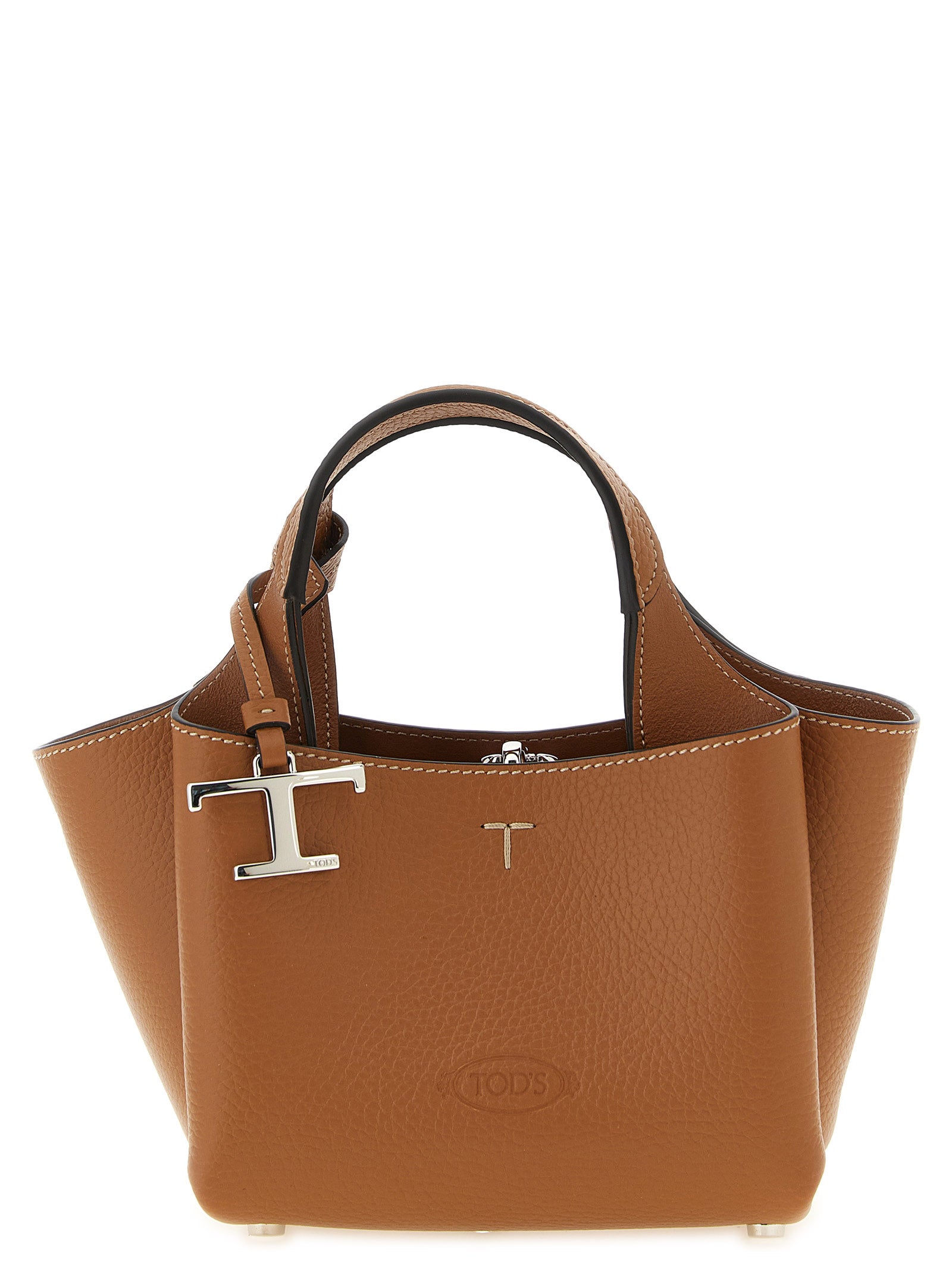 Tod's Brown Calfskin Handbag Tod's