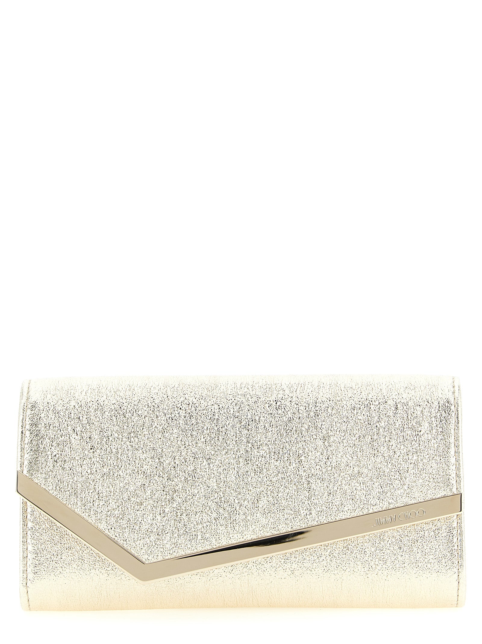 Jimmy Choo Gold Lamb Leather Clutch Bag Jimmy Choo