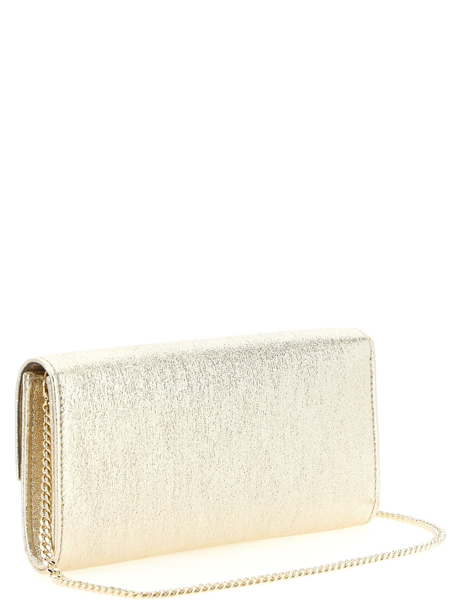 Jimmy Choo Gold Lamb Leather Clutch Bag Jimmy Choo