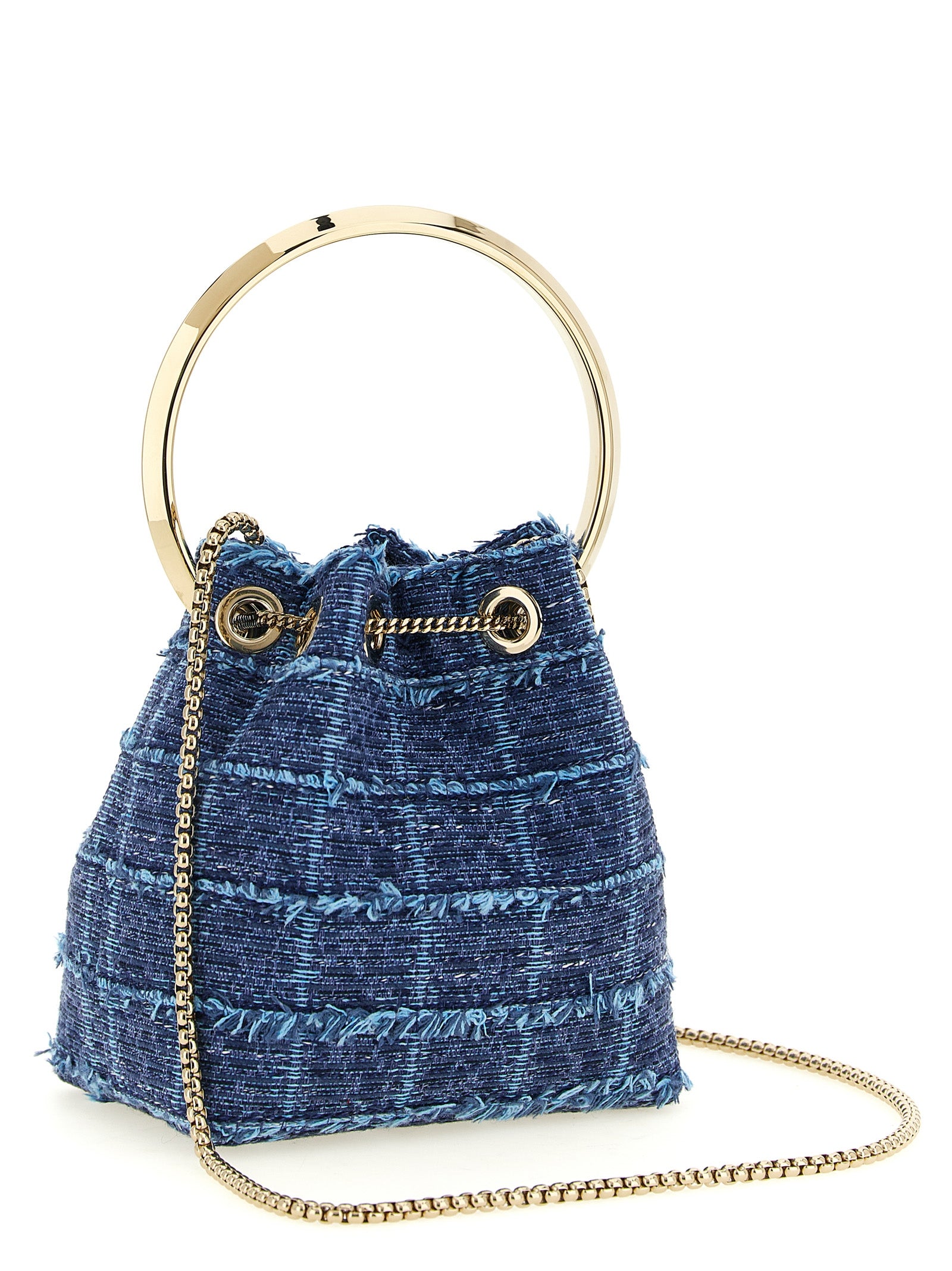 Jimmy Choo Blue Fabric Handbag Jimmy Choo