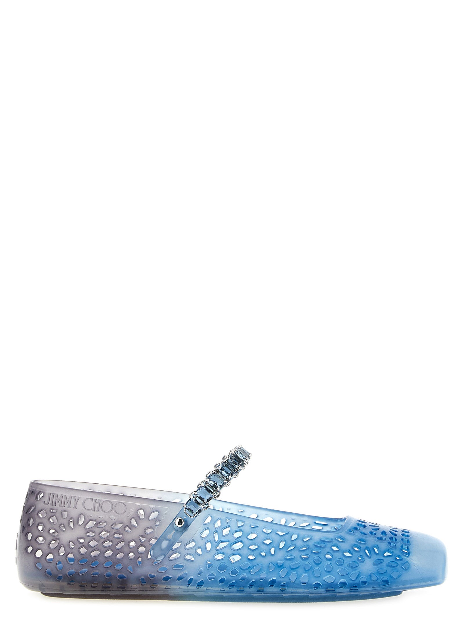 Jimmy Choo Blue Plastic Ballet Flats Jimmy Choo