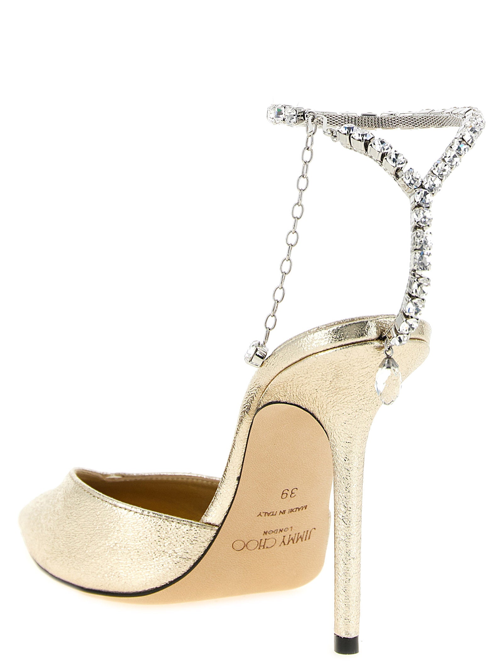 Jimmy Choo Gold Tencel High Heel Pumps Jimmy Choo