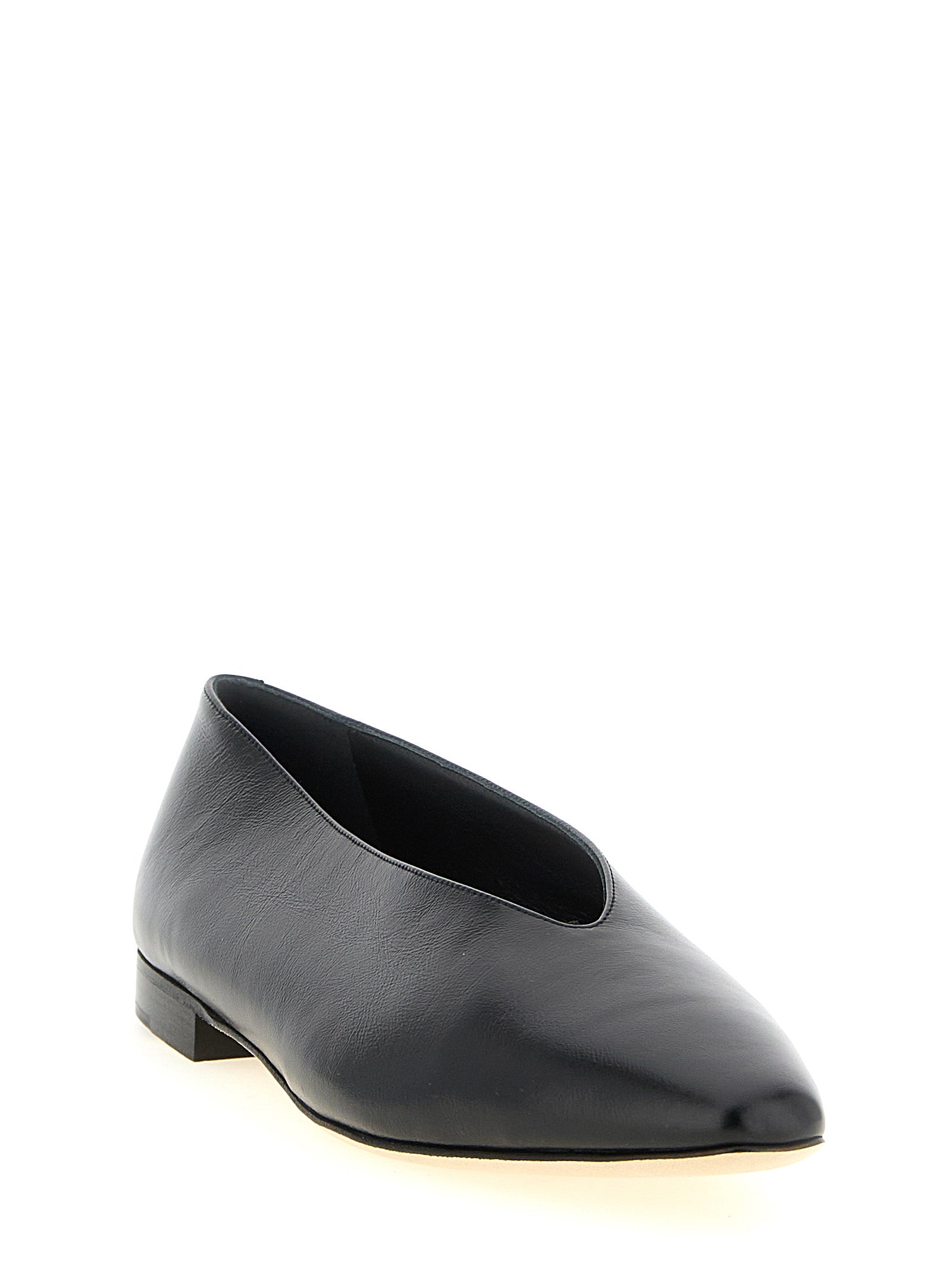 Jimmy Choo Black Leather Ballet Flats Jimmy Choo
