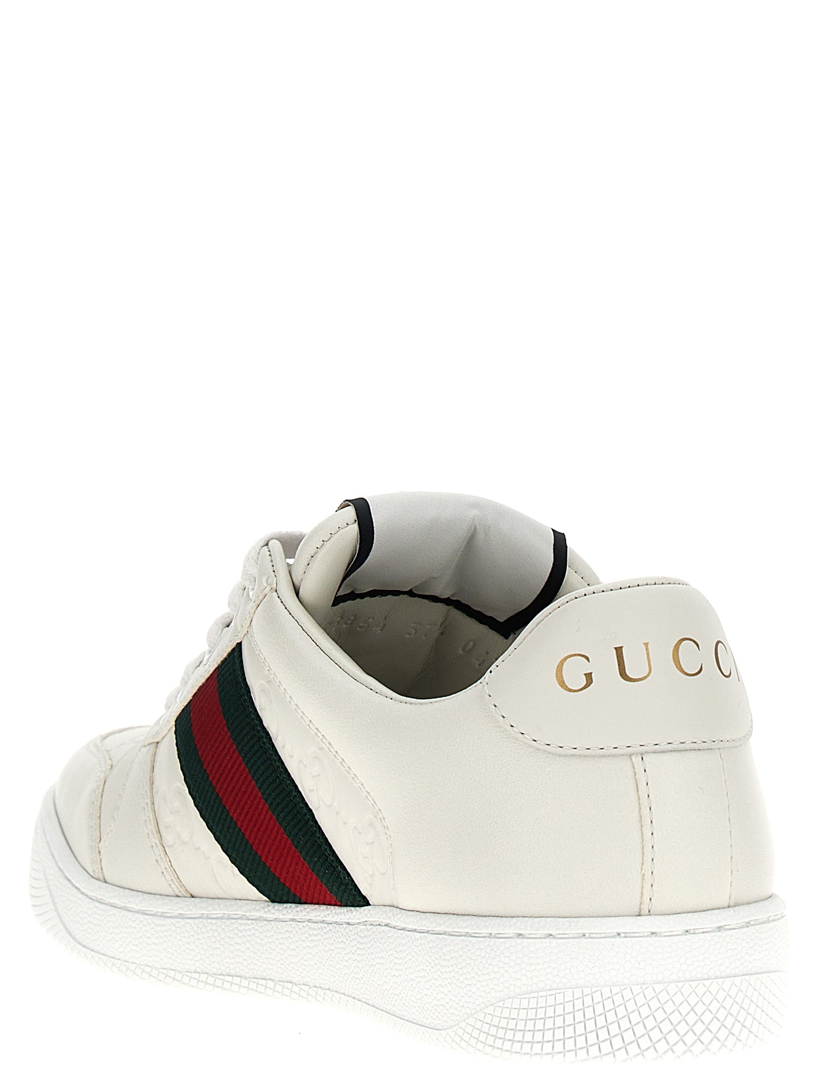 Gucci White Lamb Leather Low Top Sneakers Gucci
