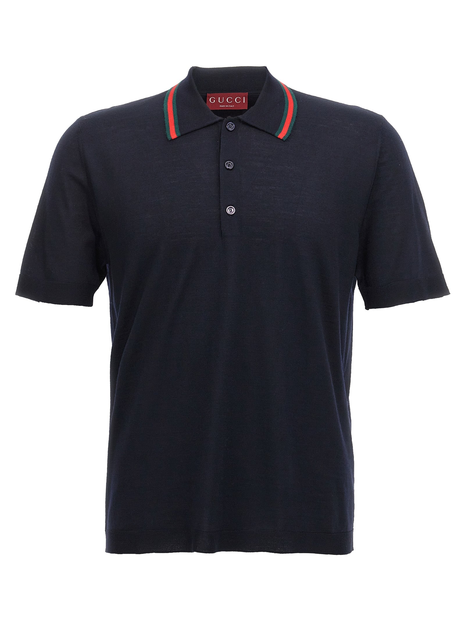 Gucci Blue Wool Polo Shirt Gucci
