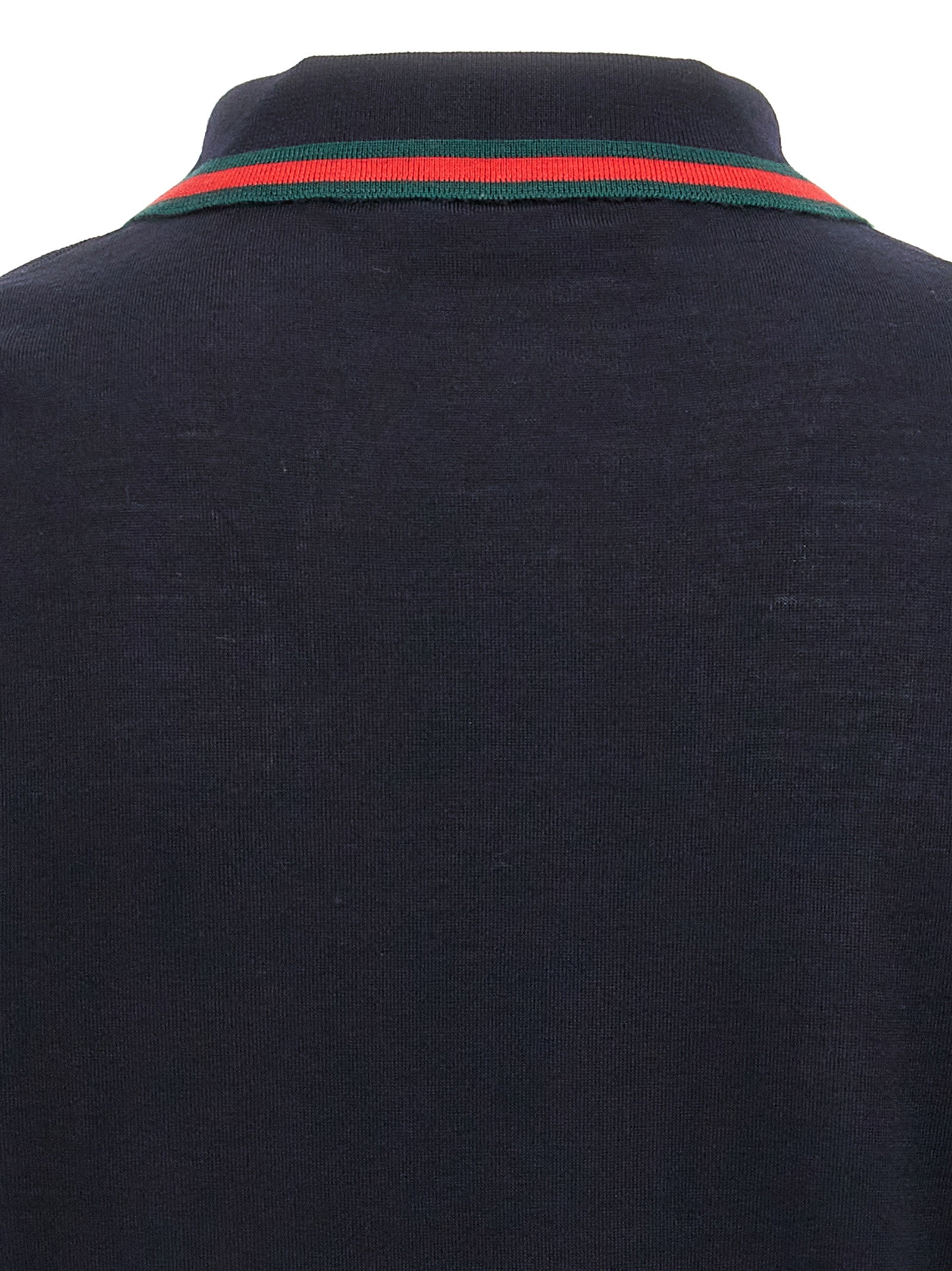 Gucci Blue Wool Polo Shirt Gucci