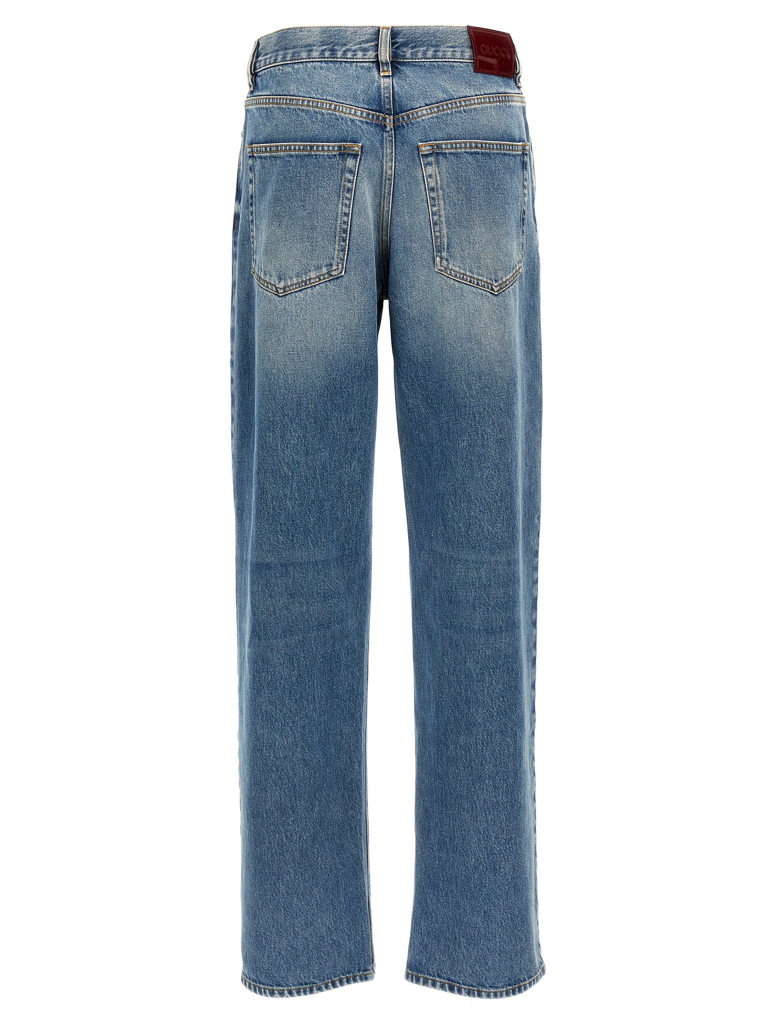 Gucci Blue Cotton Boyfriend Jeans Gucci