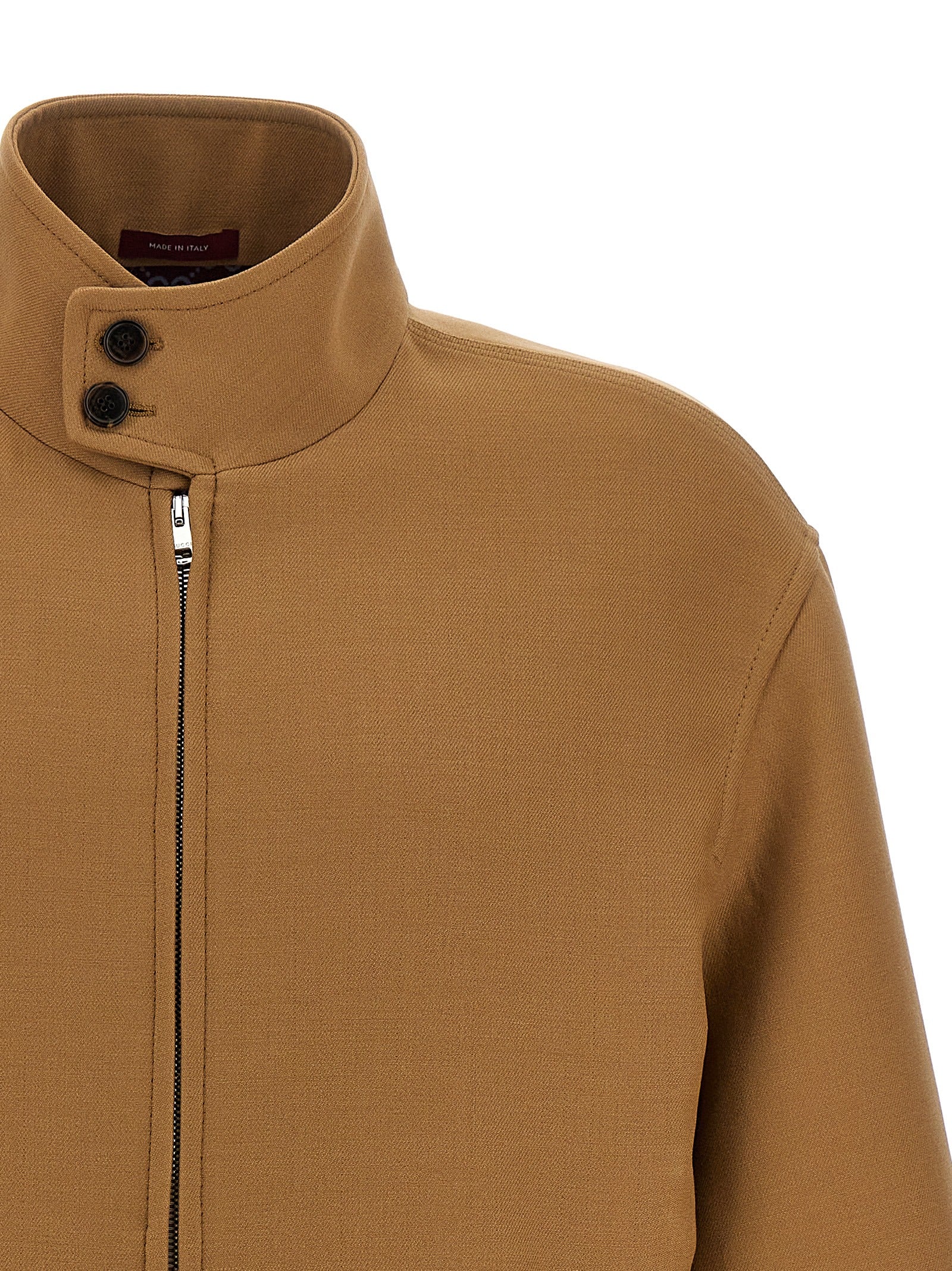 Gucci Brown Wool Full-Length Jacket Gucci