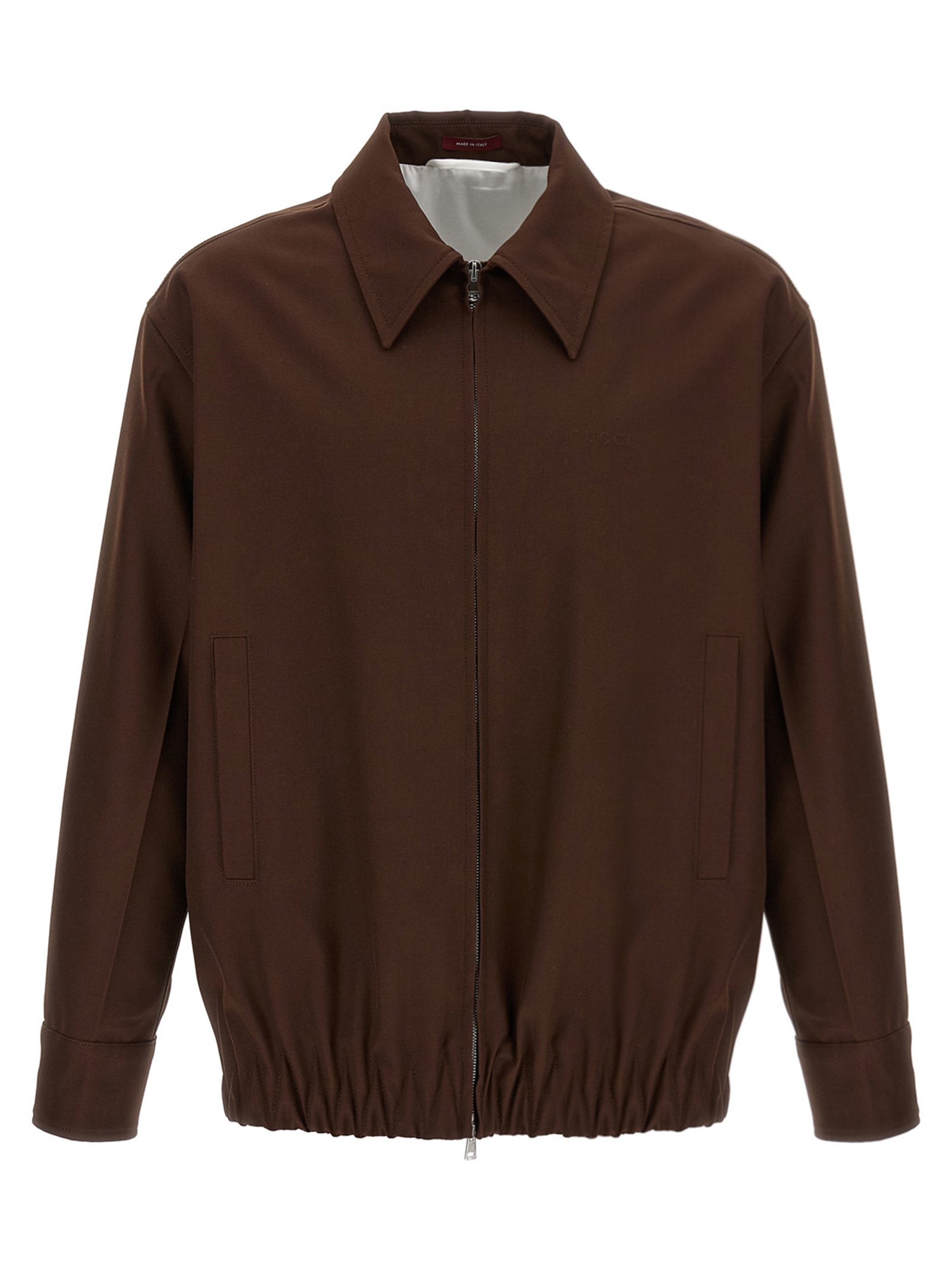 Gucci Brown Wool Full-Length Jacket Gucci