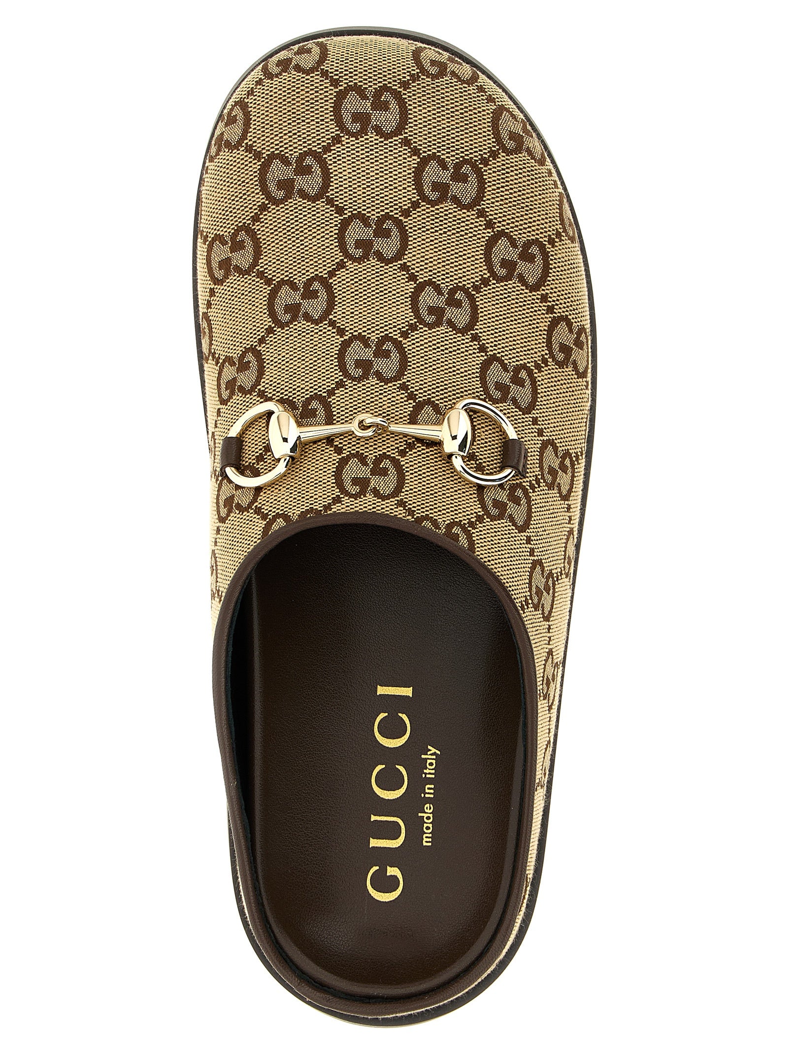 Gucci Beige Cotton Mules Gucci