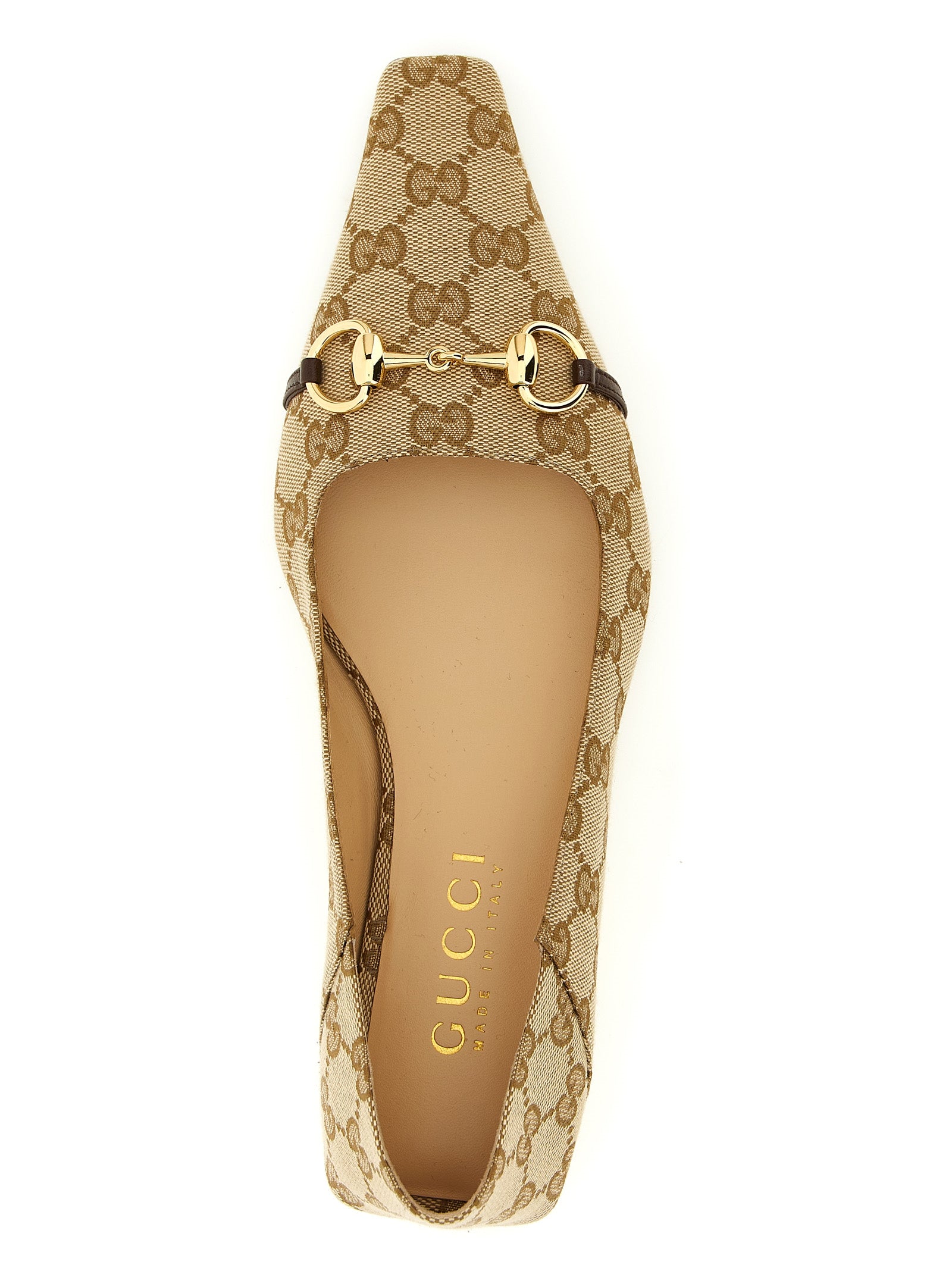 Gucci Beige Polyester Ballet Flats Gucci