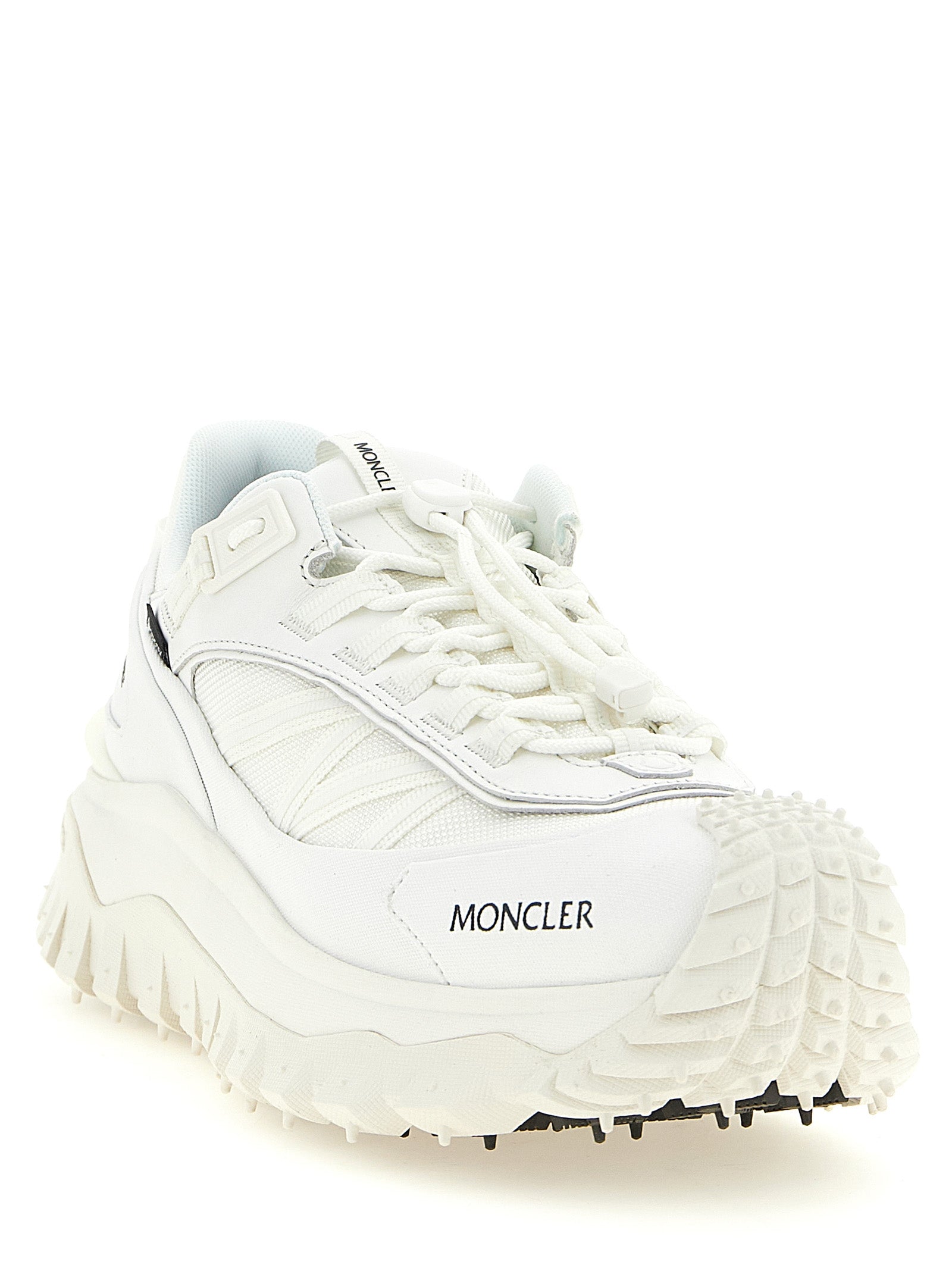 Moncler White Leather Athletic Sneakers Moncler