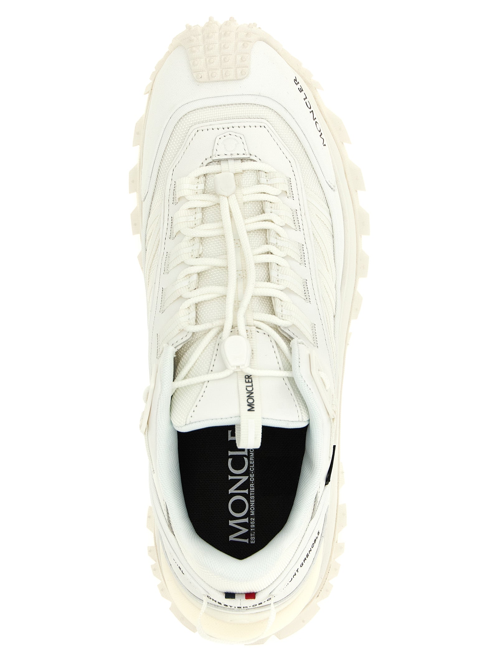 Moncler White Leather Athletic Sneakers Moncler
