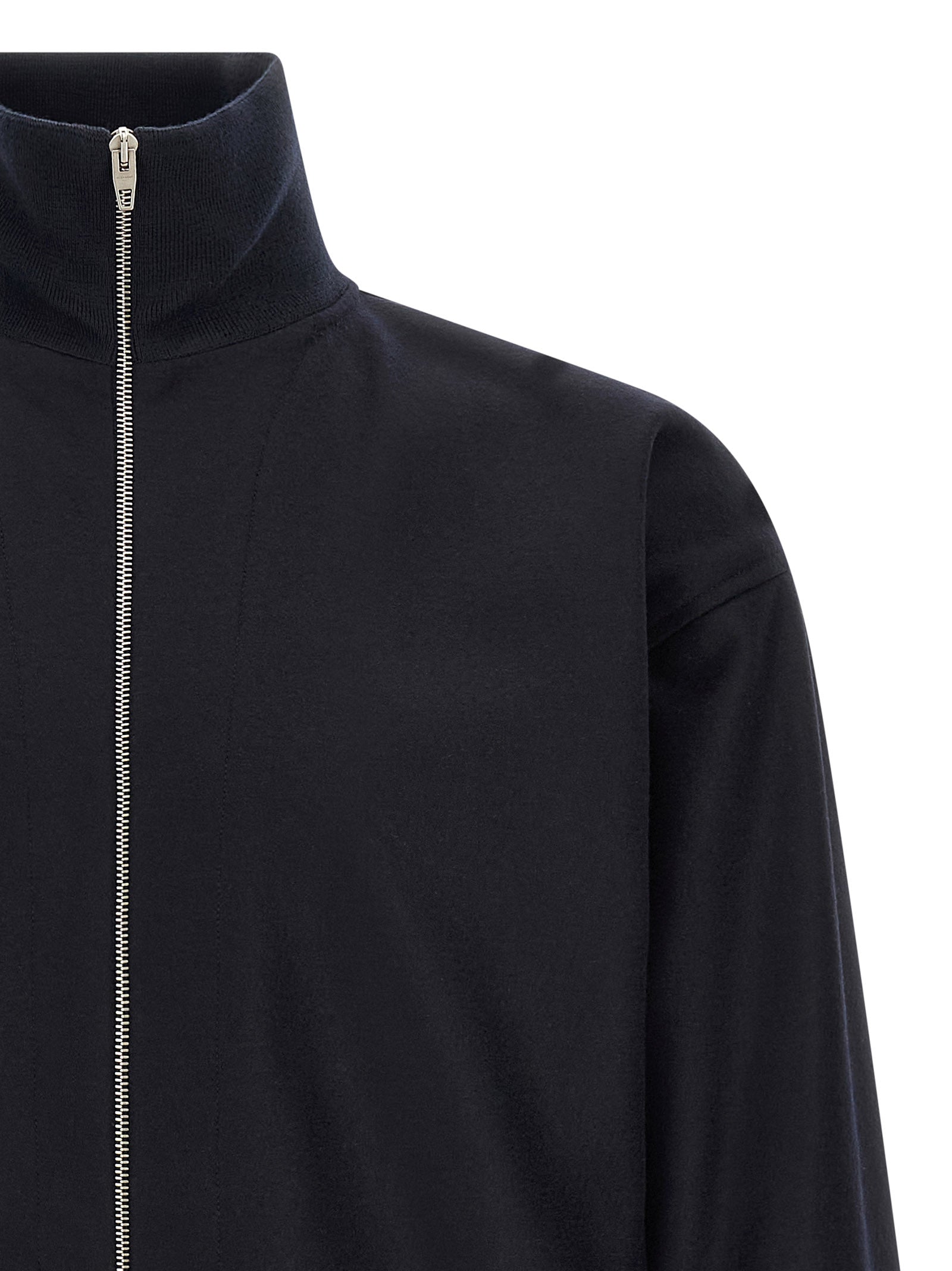 Jil Sander Blue Wool Full-Length Jacket Jil Sander