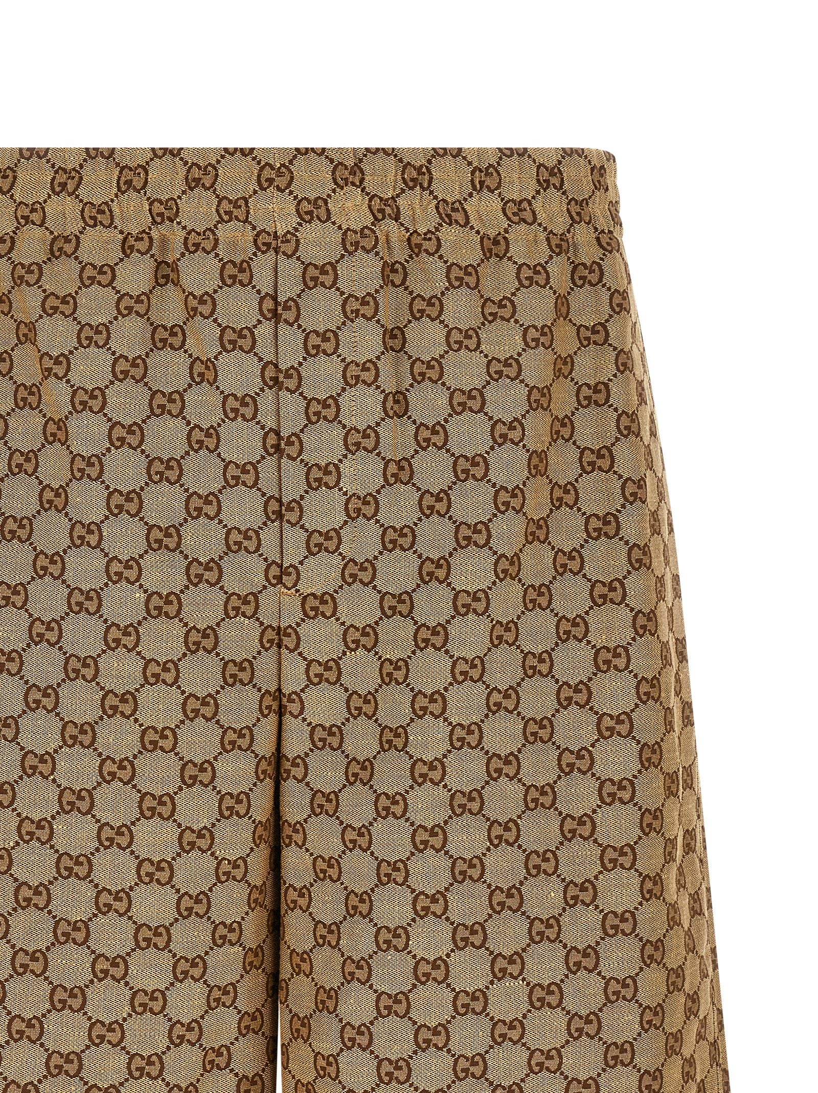 Gucci Beige Linen Bermuda Shorts