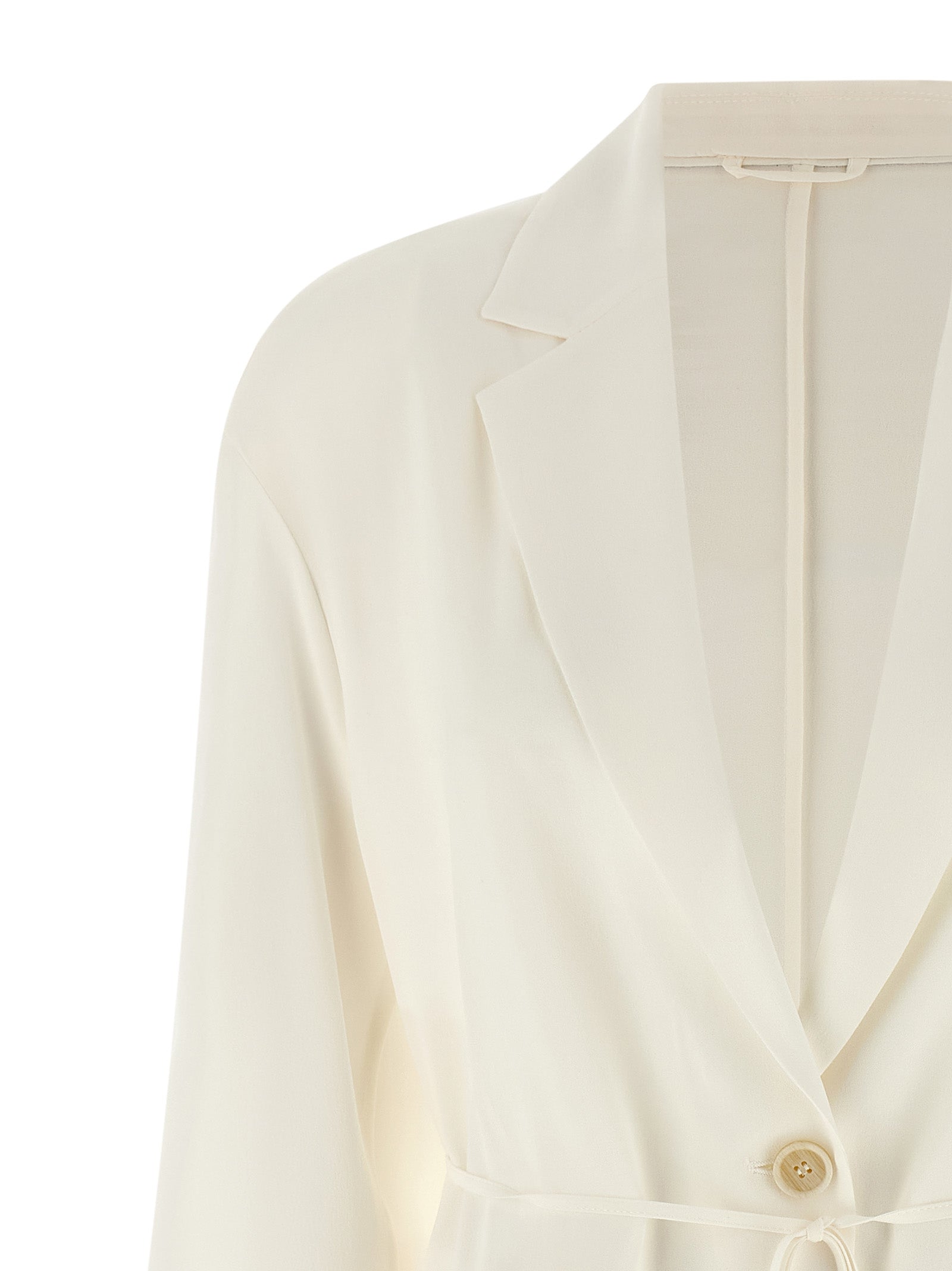Brunello Cucinelli Beige Silk Blazer Brunello Cucinelli