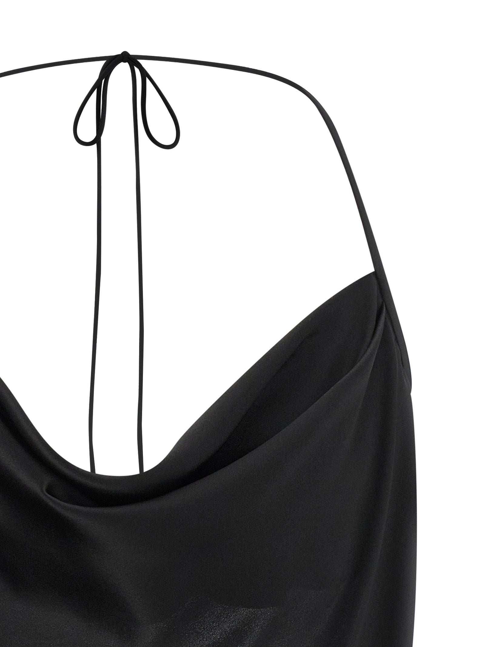 Valentino Garavani Black Silk Tank Tops Valentino Garavani