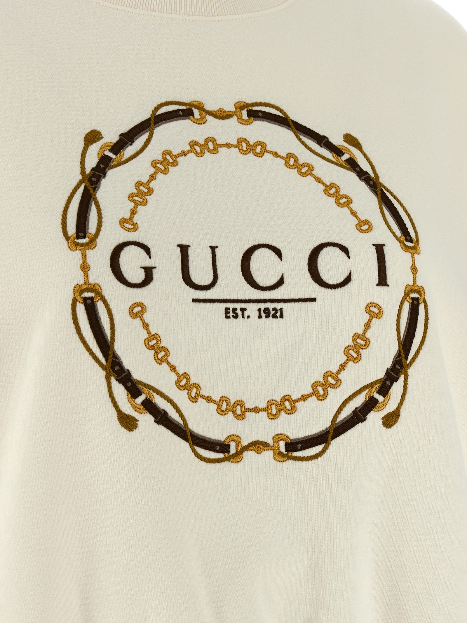 Gucci White Cotton Sweatshirt Gucci