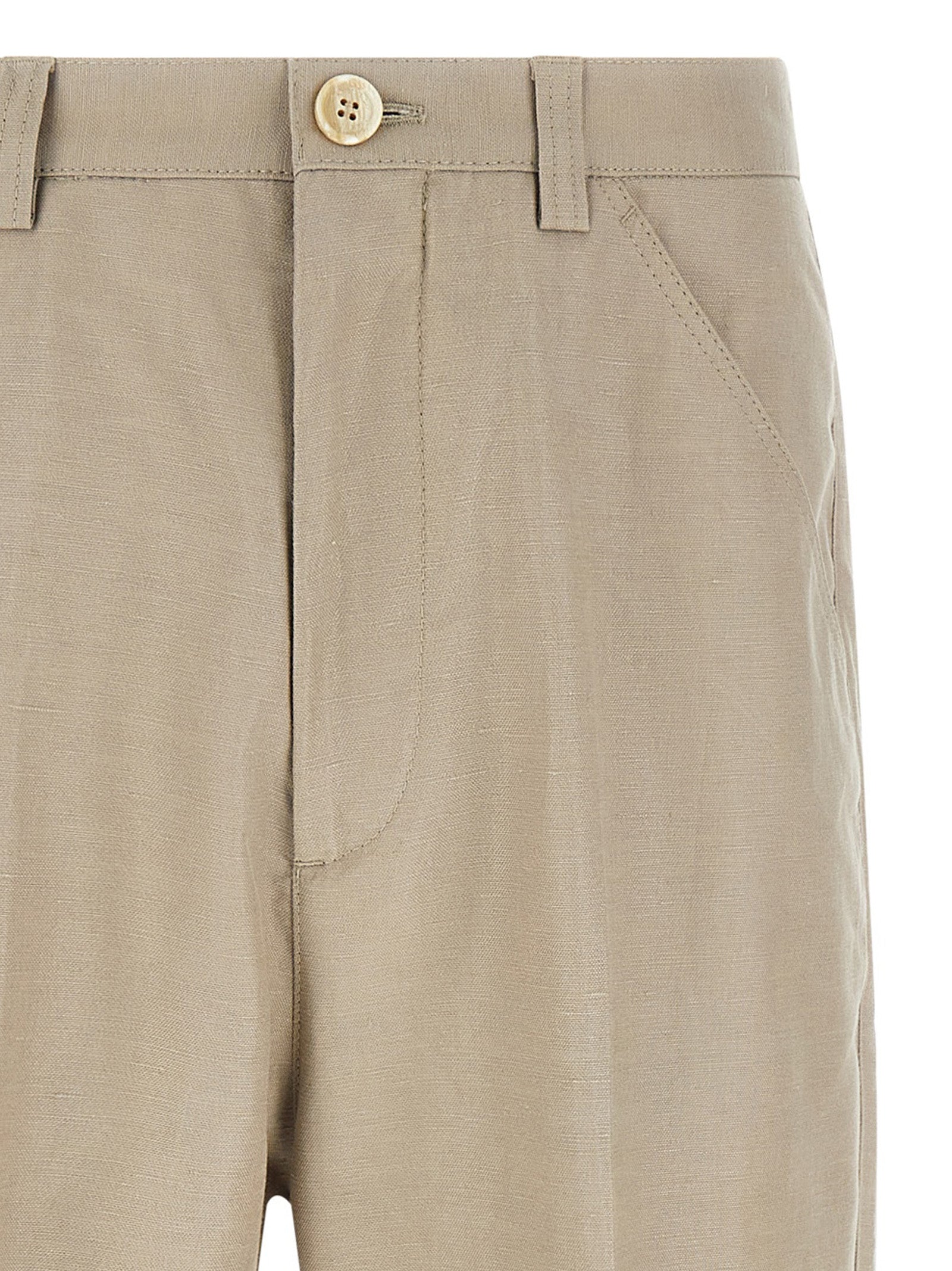Brunello Cucinelli Brown Cotton Casual Pants Brunello Cucinelli