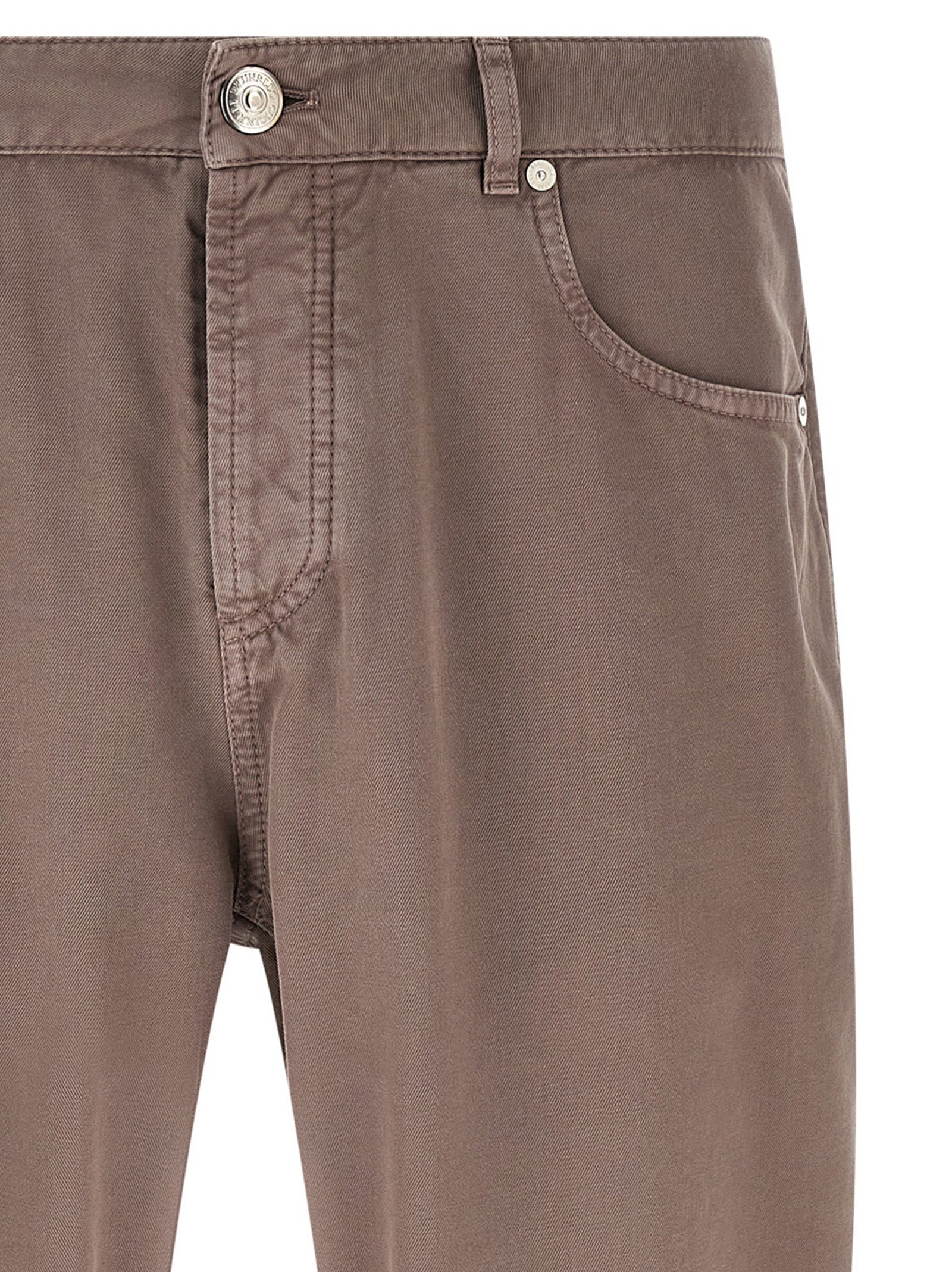 Brunello Cucinelli Brown Cotton Casual Pants Brunello Cucinelli