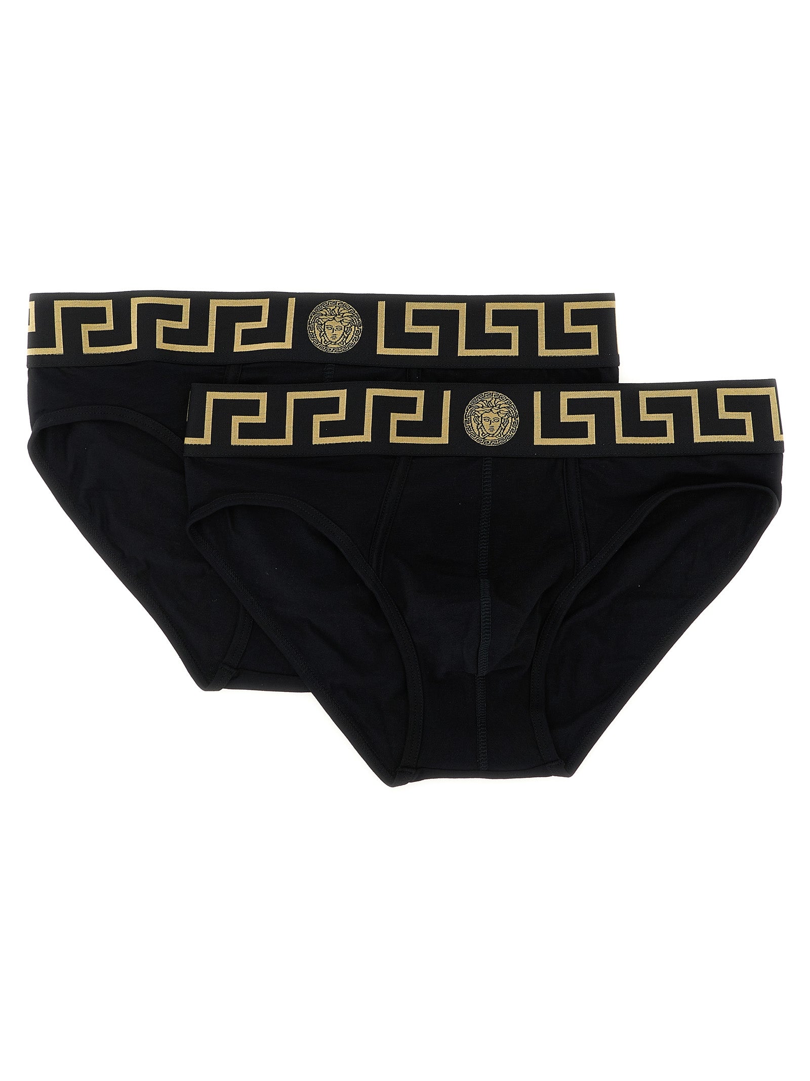 Versace Black Cotton Briefs Versace
