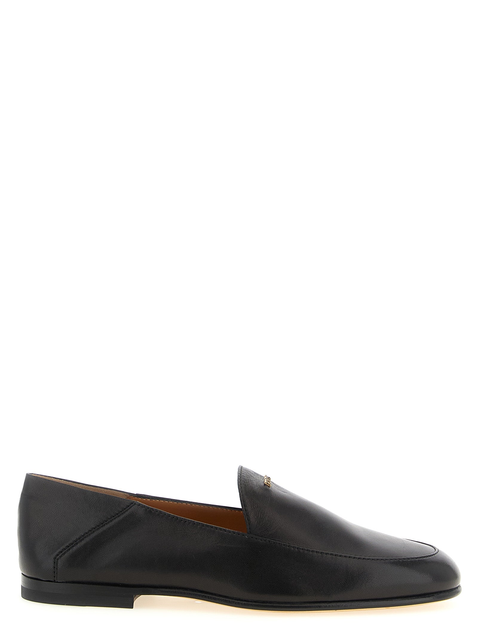 Tod's Black Lamb Leather Slip-On Loafers Tod's