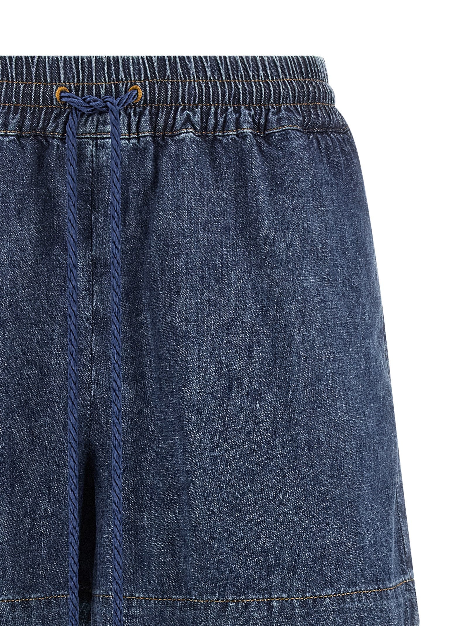 Valentino Garavani Blue Cotton Bermuda Shorts Valentino Garavani