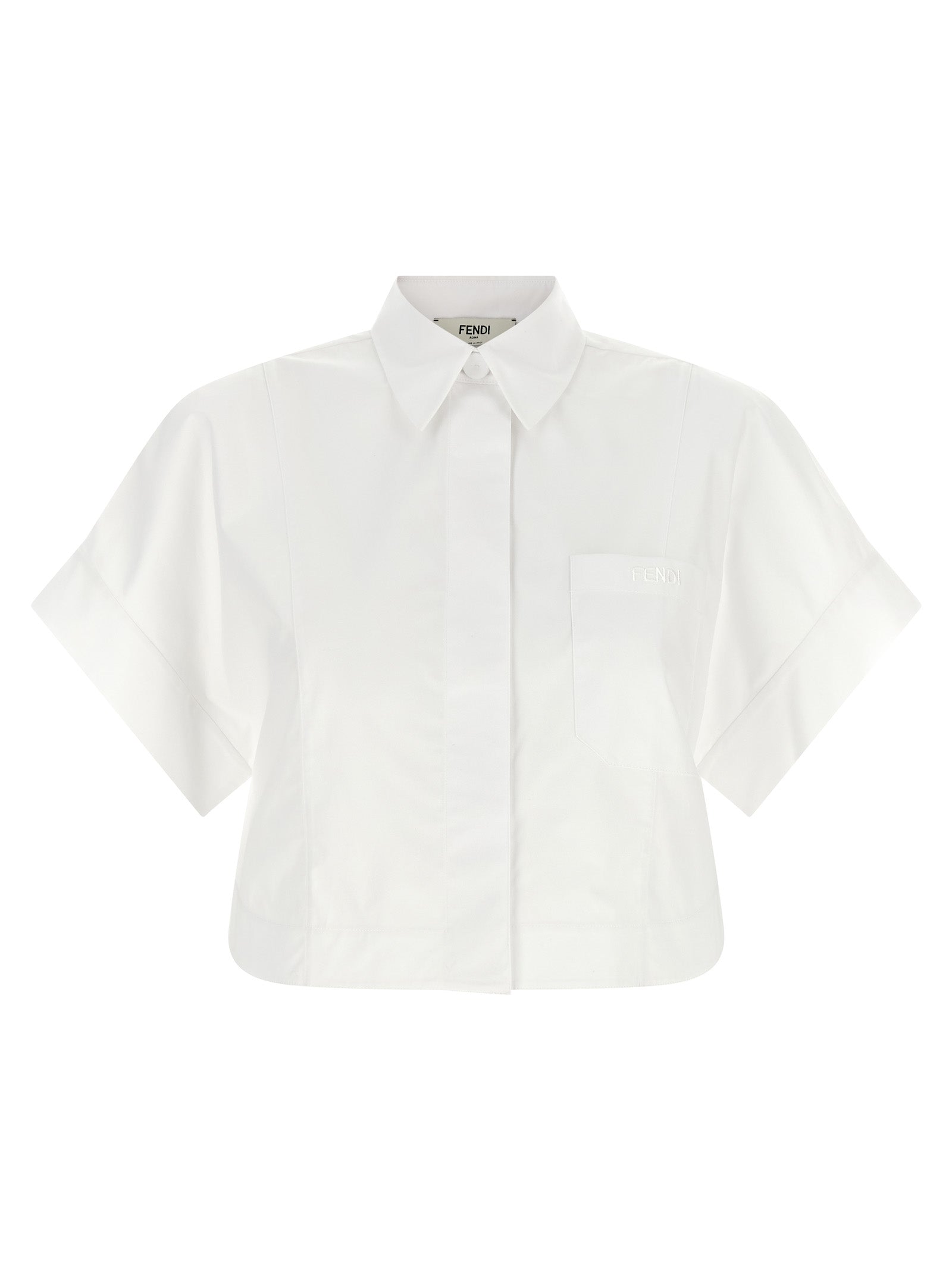 Fendi White Cotton Blouse Fendi